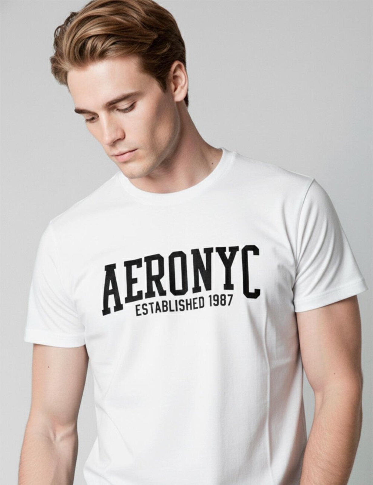 Camiseta Manga Curta Masculino Aéropostale 87130165 Branco