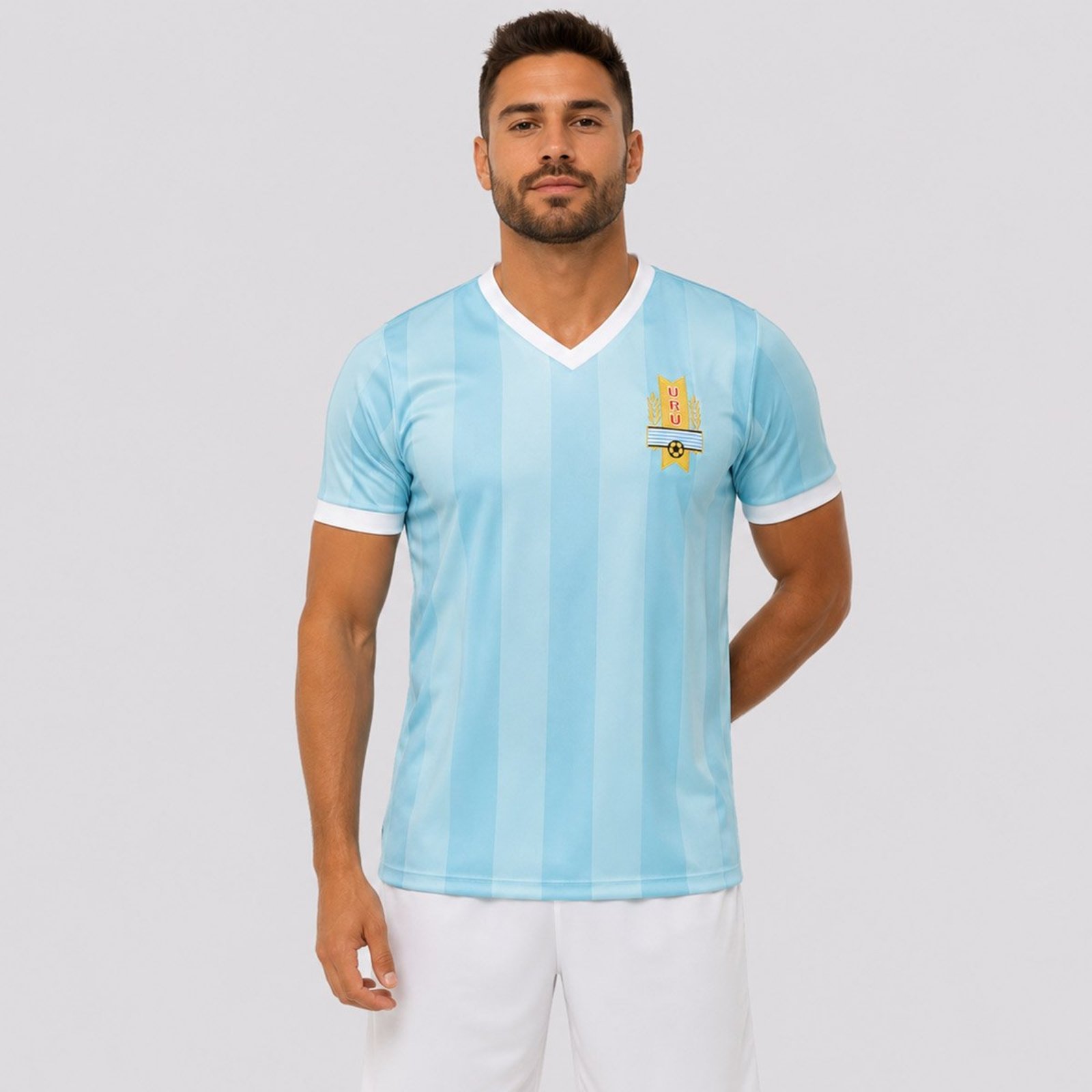 Camisa Uruguai Retrô 1990 Dry Azul Celeste