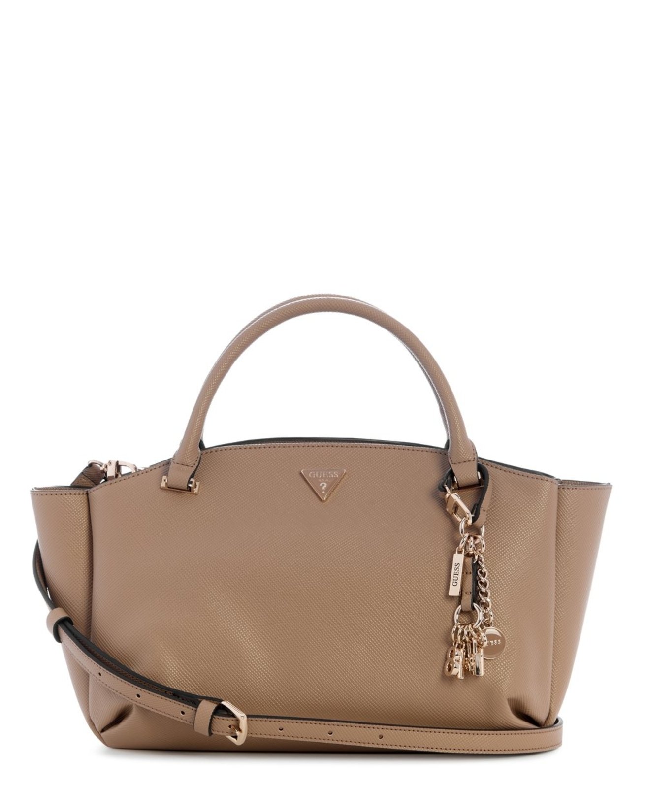 Bolsa Guess Gilda Satchel 3 Compartimentos Bege