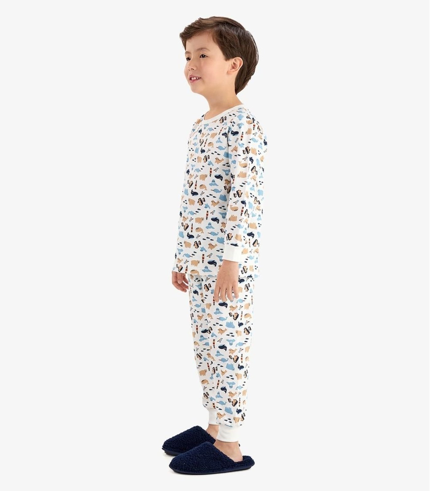 Pijama em Meia Malha Rovi Bege