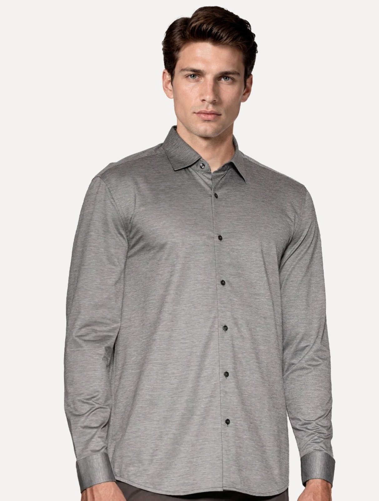 Camisa Aramis Masculina Regular Easy Care Cinza Escuro Mescla