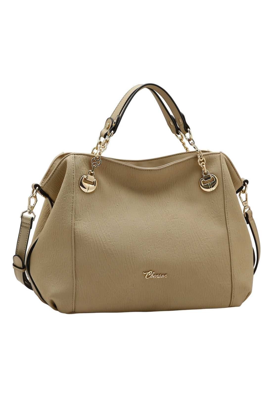 Bolsa Feminina Chenson Mão Detalhe em Ferragem 3485865 Bege