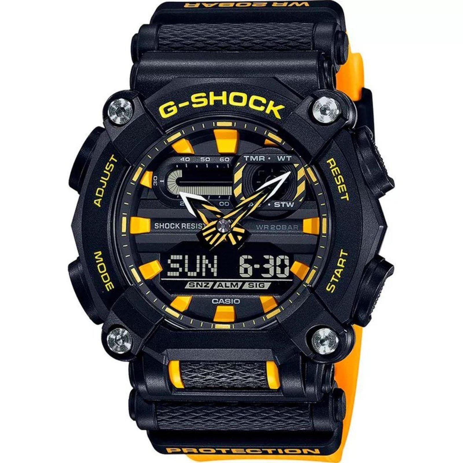 Relógio G-Shock GA-900A-1A9DR Preto/Laranja
