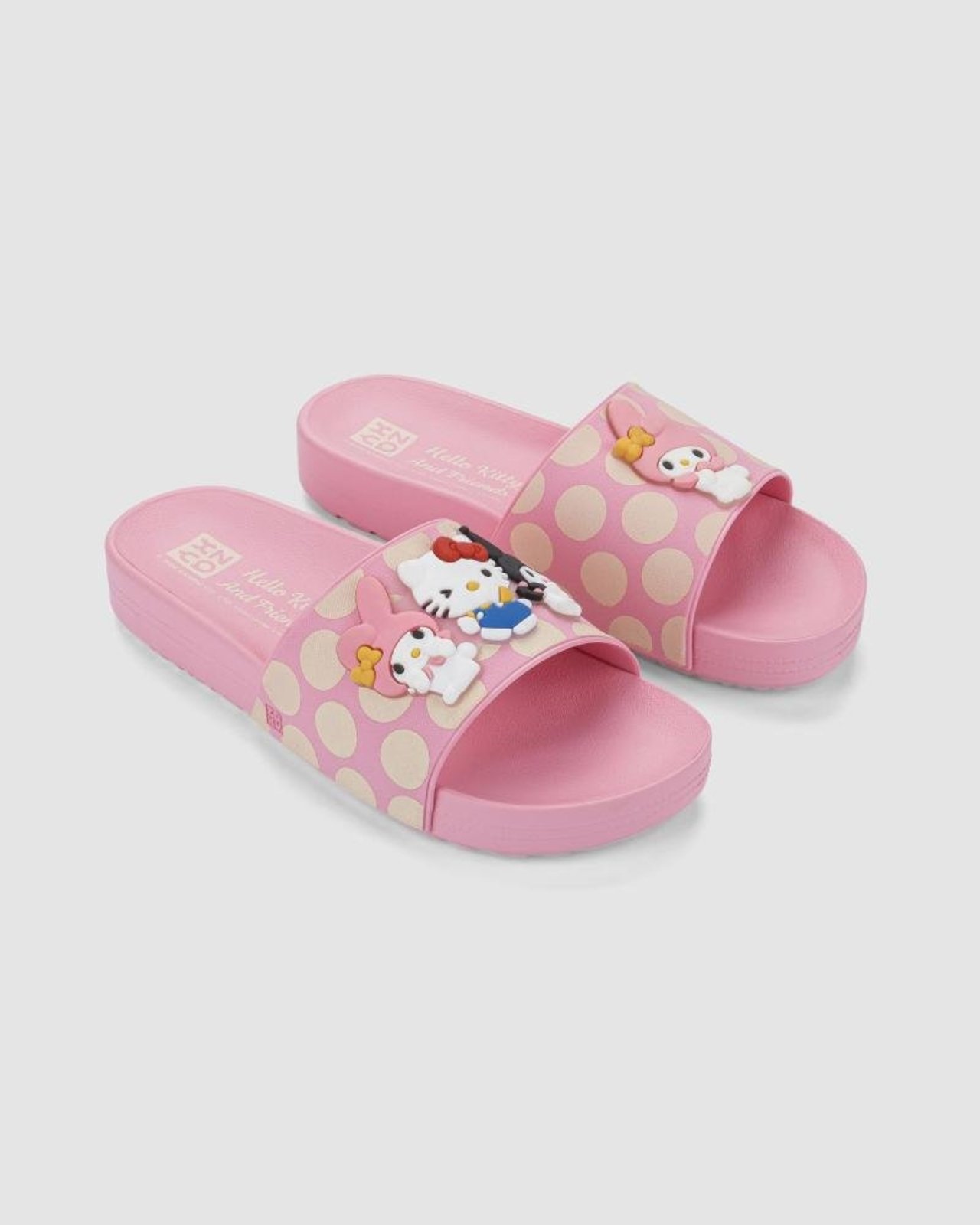 Chinelo Slide Feminino Zaxy Hello Kitty And Friends Rosa