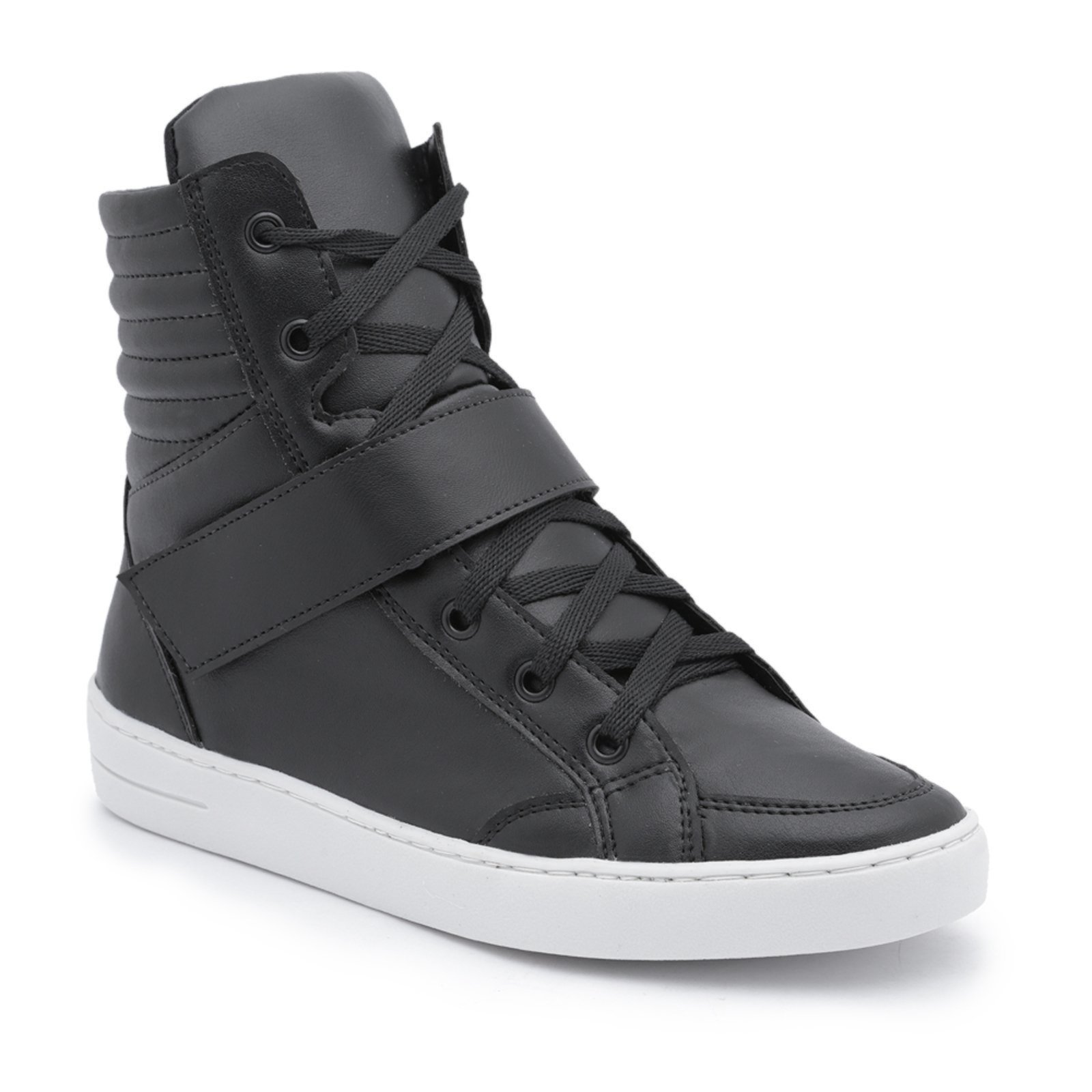 Tênis Cano Alto Fitness Casual Academia Estiloso Confortável – Preto