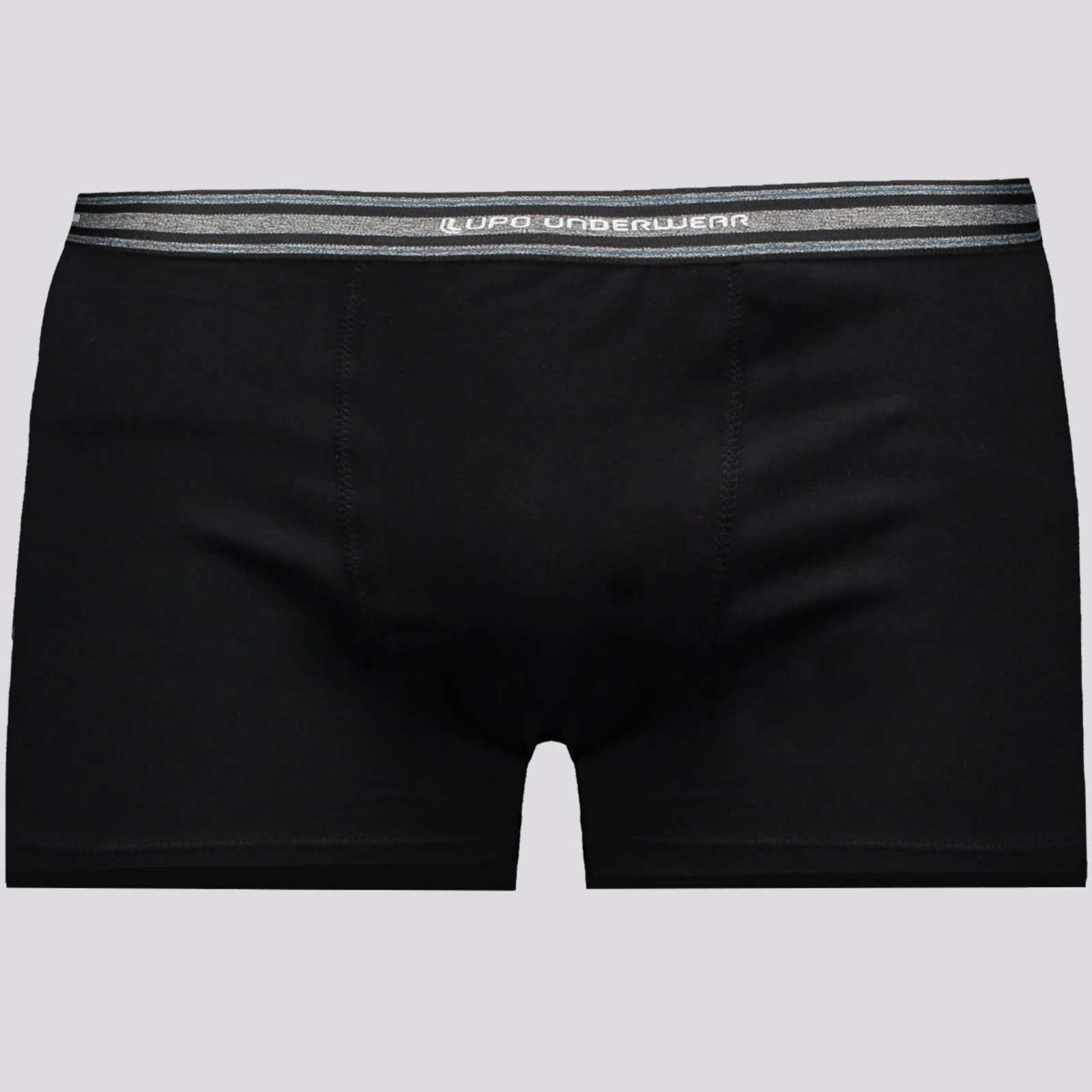 Vista 2 Cueca Sunga Lupo Basic Algodão com Elastano Preta e Cinza preto Lupo preto