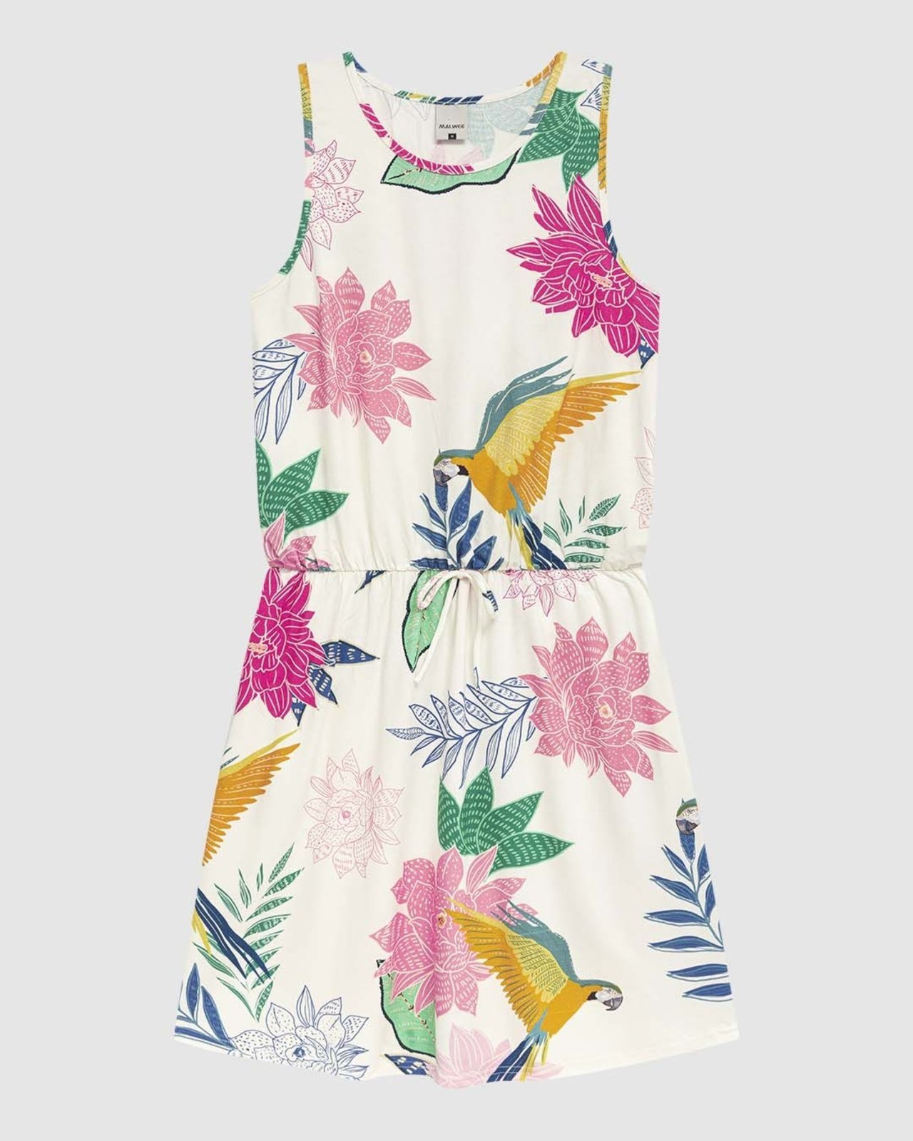 Vestido Feminino Estampado Cintura Com Elástico Em Viscose Stretch
