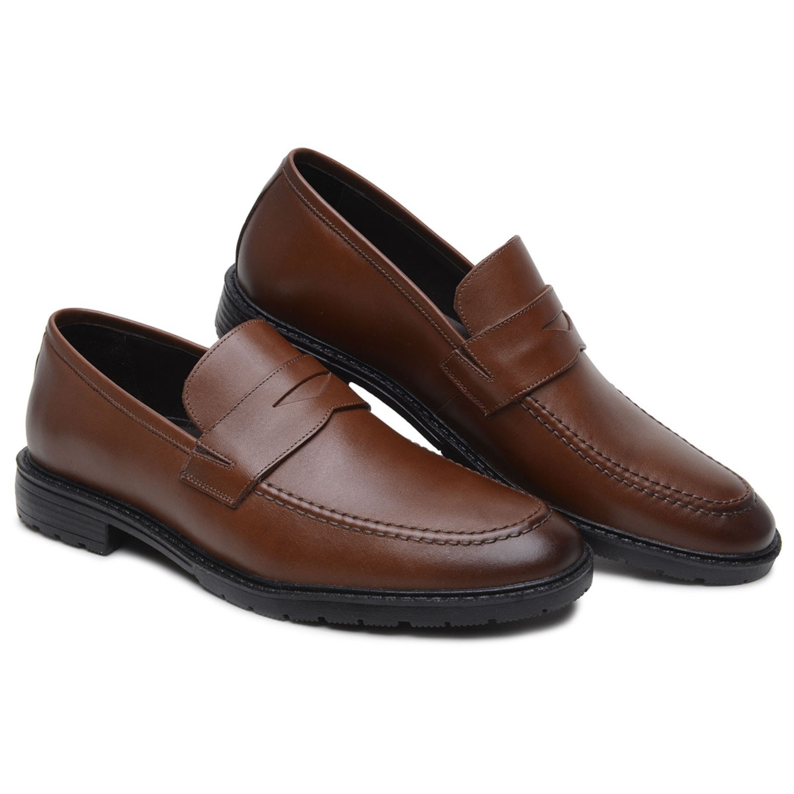 Sapato Mocassim Masculino Anna Andrade Brogue Em Couro Casual Social Robusto Urbano Macio Mooca