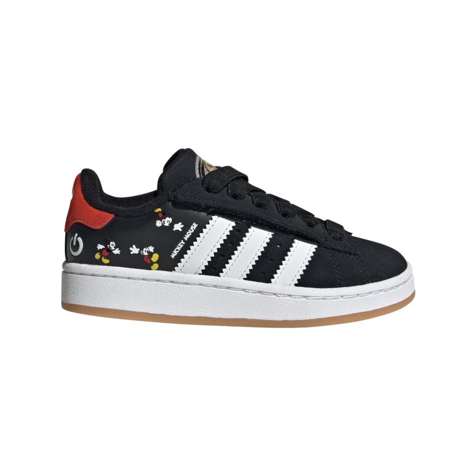 Vista 2 Infantil - Tênis adidas Disney Mickey Mouse Campus 00s com Luzes LED, Fechamento Confortável e Cadarço Elástico adidas Originals preto Adidas preto