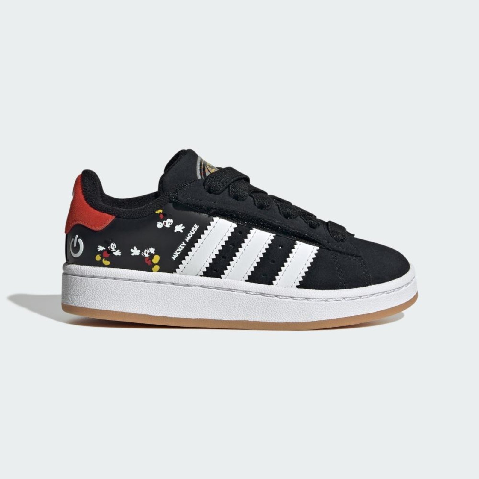 Vista 3 Infantil - Tênis adidas Disney Mickey Mouse Campus 00s com Luzes LED, Fechamento Confortável e Cadarço Elástico adidas Originals preto Adidas preto