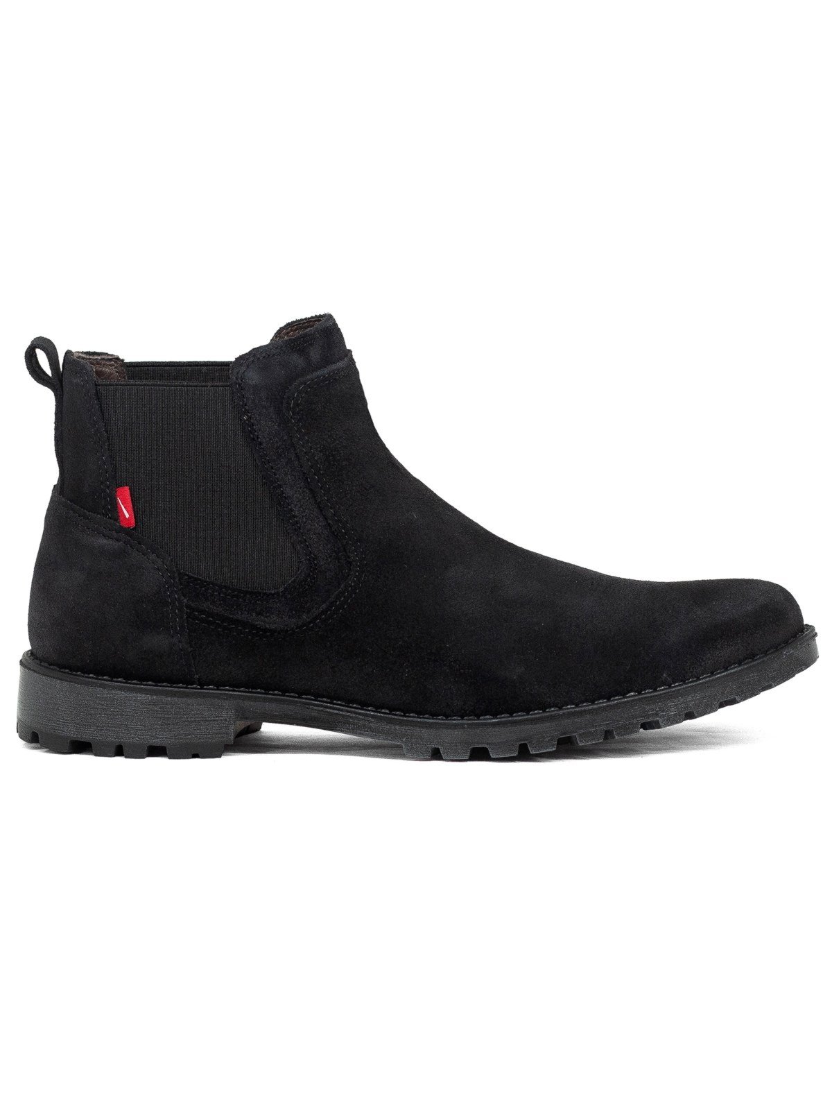 Bota Masculina Ferracini 24h Cross Couro Chelsea Elástico Tratorada Preto