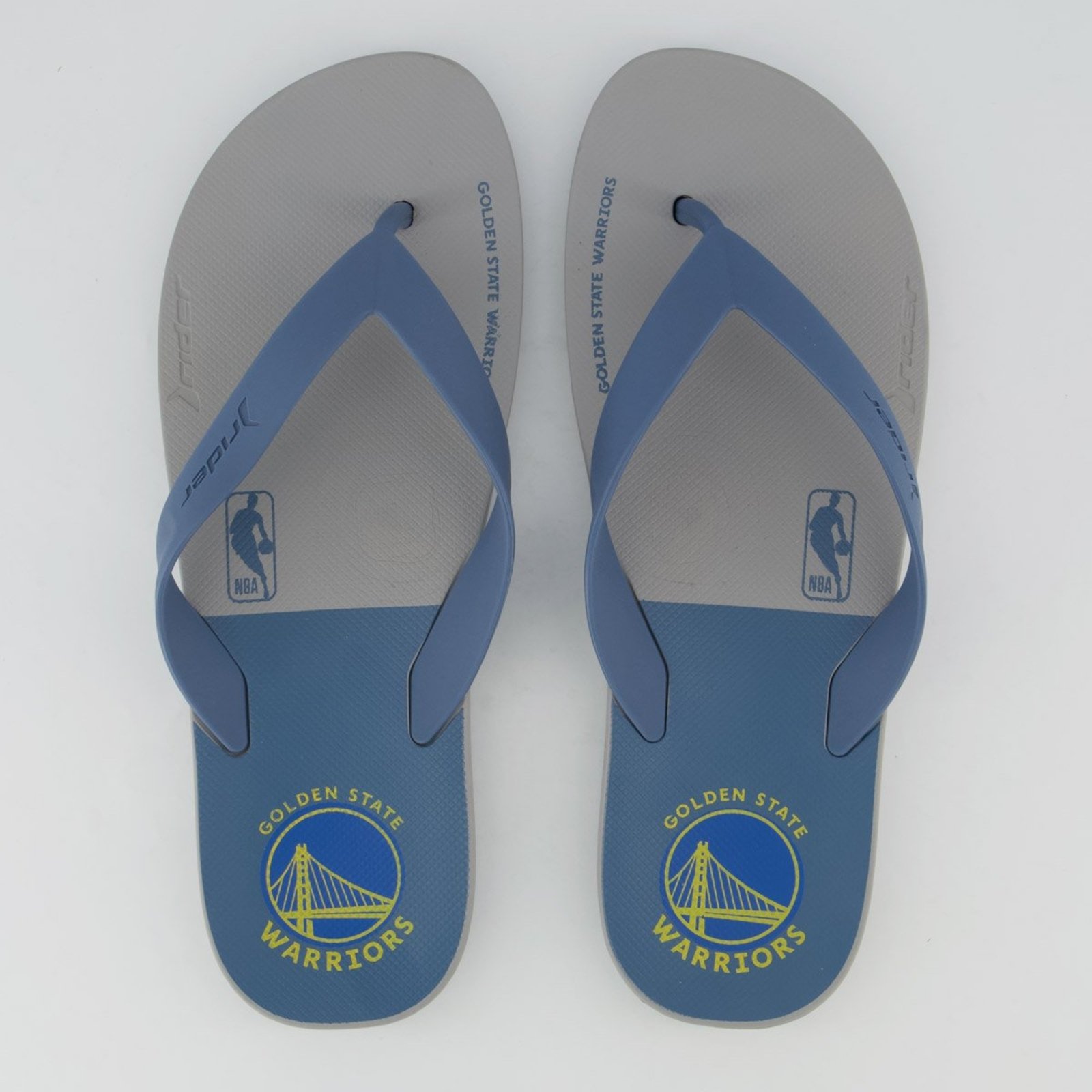 Chinelo Rider Core NBA Golden State Warriors Cinza e Azul