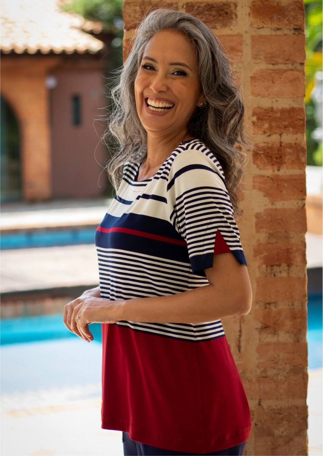 Blusa Pau a Pique Listrada Azul Marinho MARINHO – XL Pau a Pique