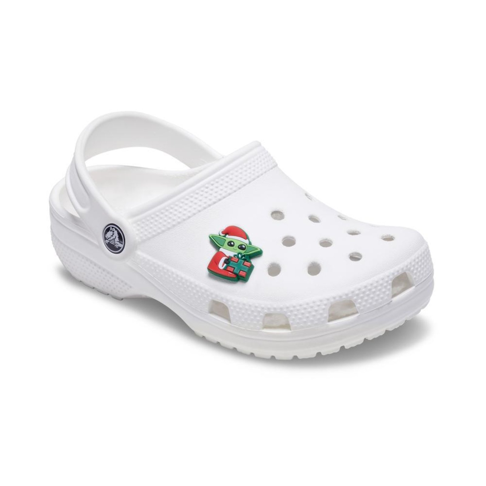 Vista 3 Infantil - Jibbitz™ Grogu de Chapeu de Papai Noel UNICO Crocs branco