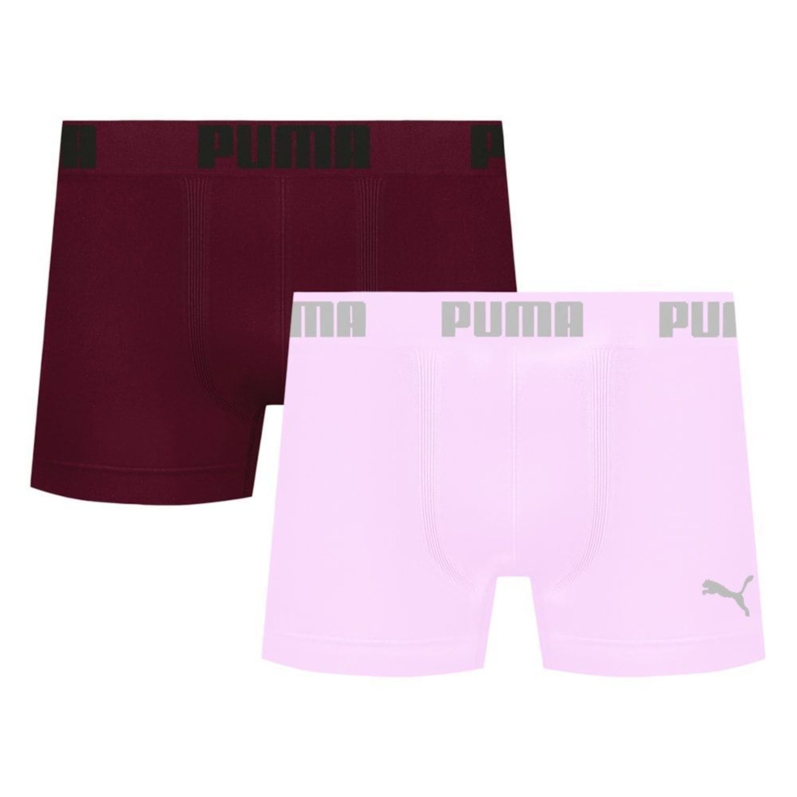 Kit 2 Cuecas Puma Boxer Sem Costura Masculina - Rosa - puma