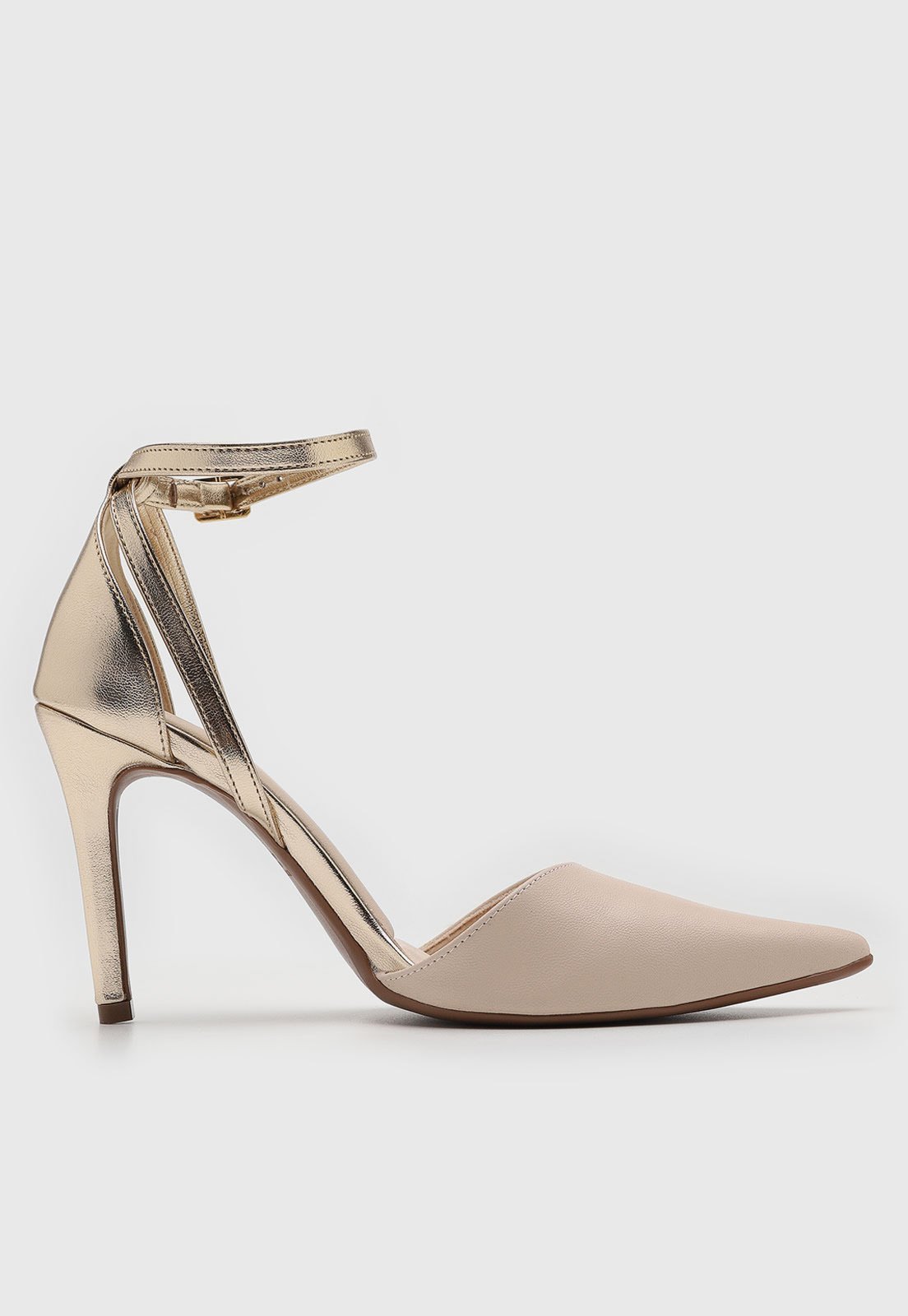 Vista 3 Scarpin Feminino cê Salto Fino BEBECÊ dourado BEBECÊ dourado