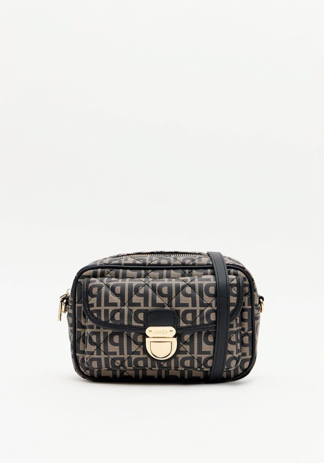 Bolsa Crossbody Monograma Com Bolso Frontal Lança Perfume