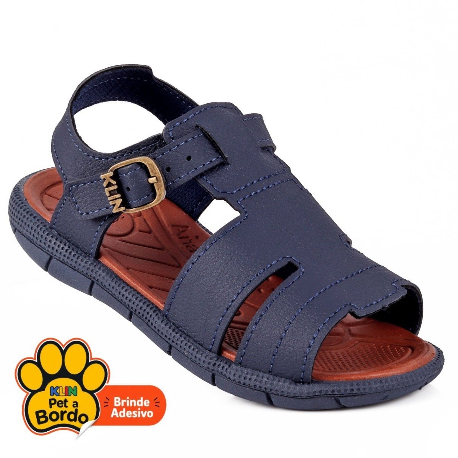 Infantil - Papete Klin Tic Tac Azul Marinho com Fivela - Tamanhos 20 ao 27