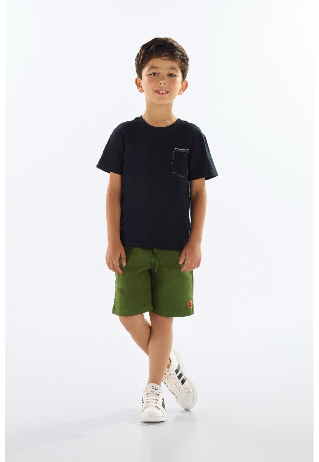 Vista 2 Infantil - Camiseta em Meia Malha Quimby preto Quimby preto