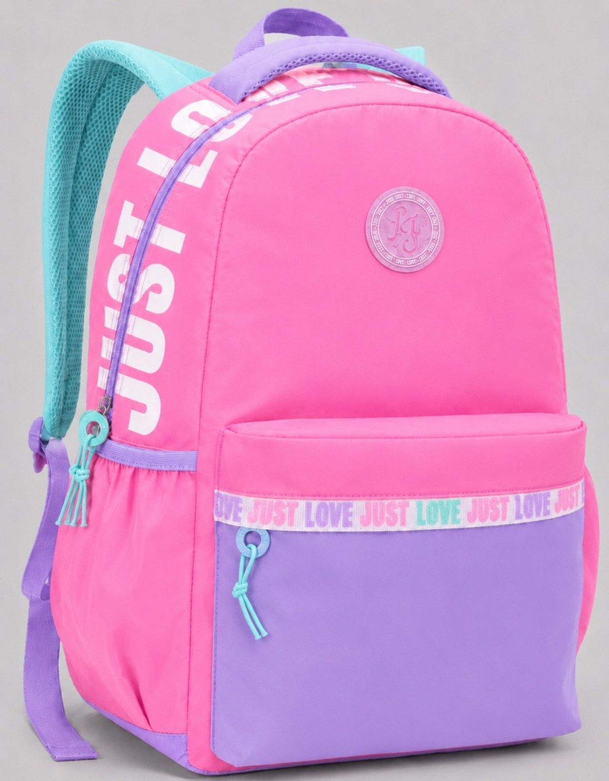 Mochila Feminina Escolar Grande Colorida Love Resistente Rosa
