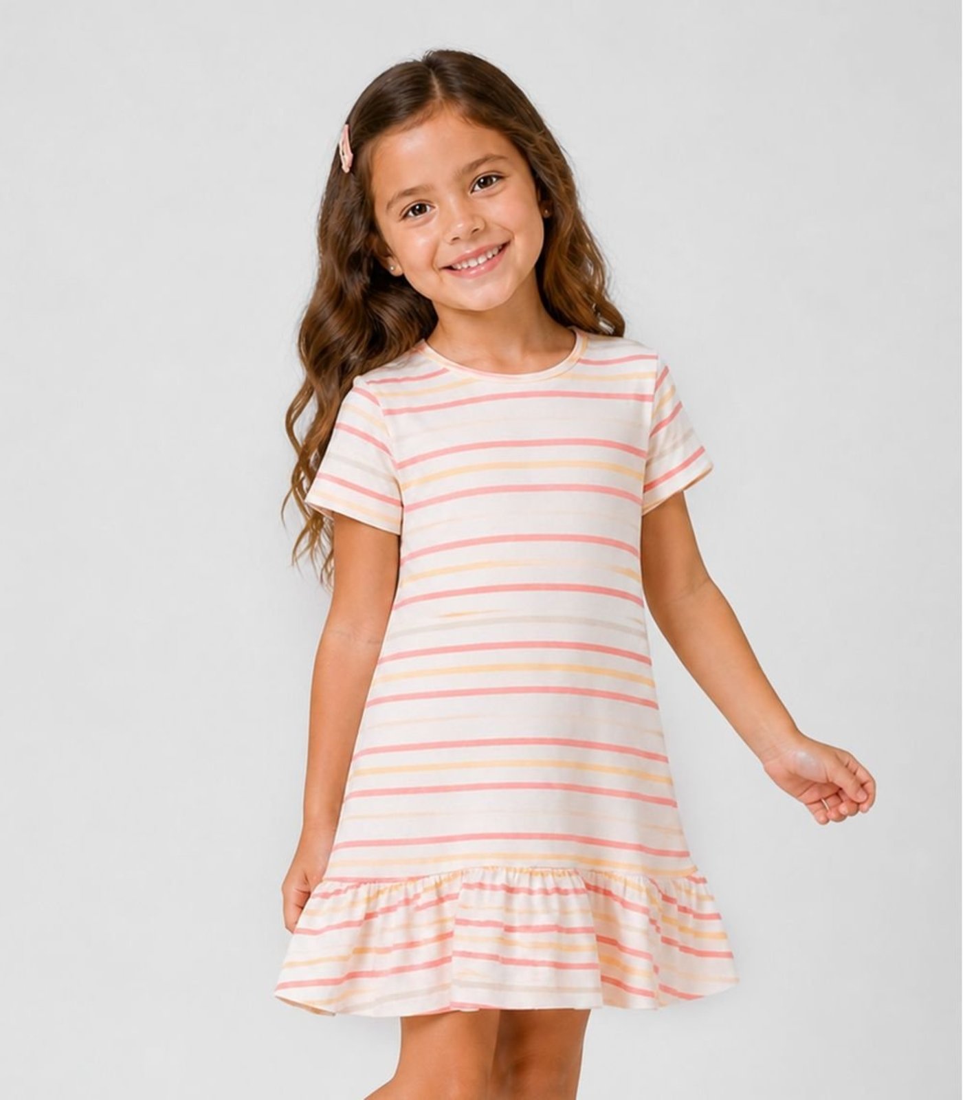 Infantil - Vestido Feminino Estampado Select Bege