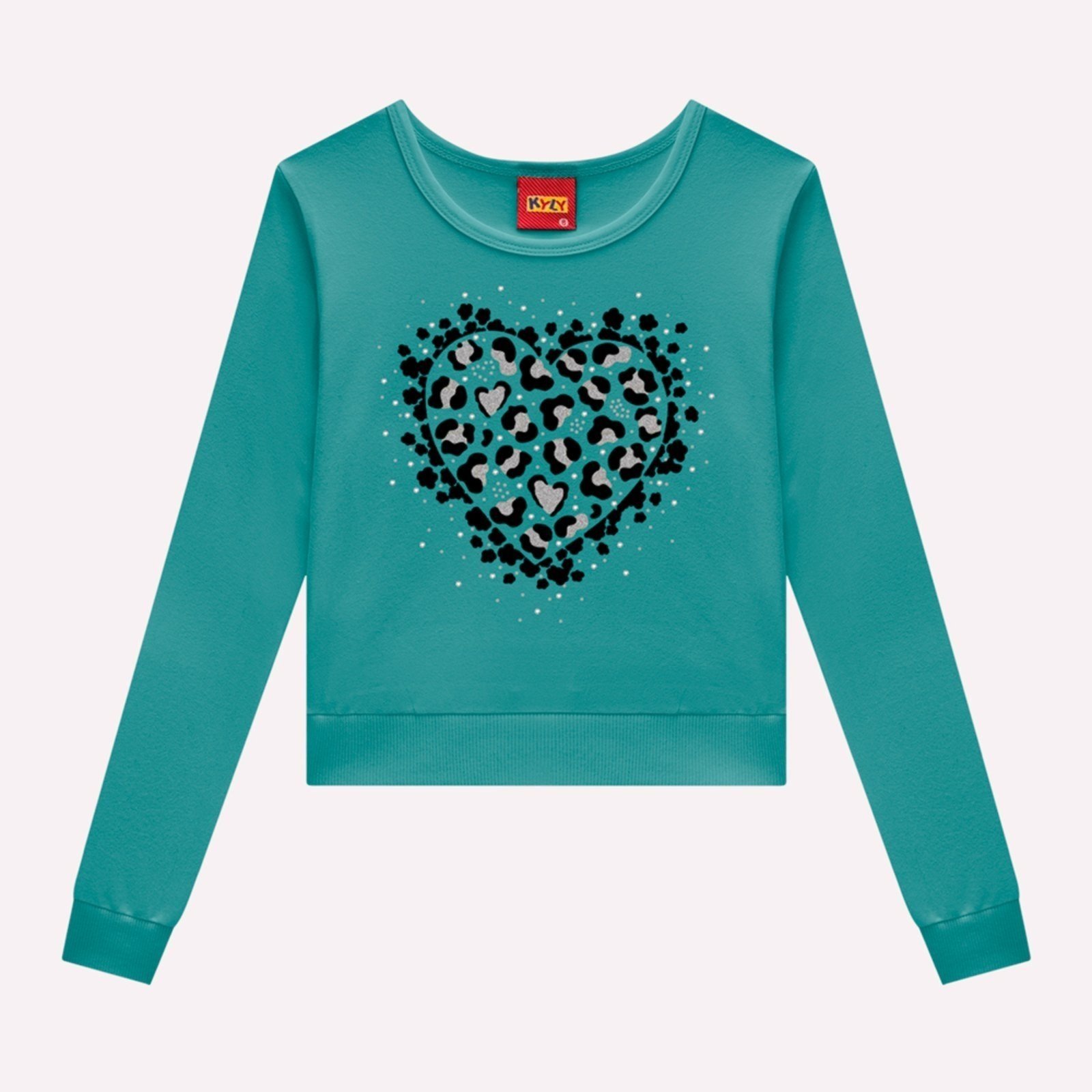 Infantil - Blusa Cropped Menina com Strass Kyly