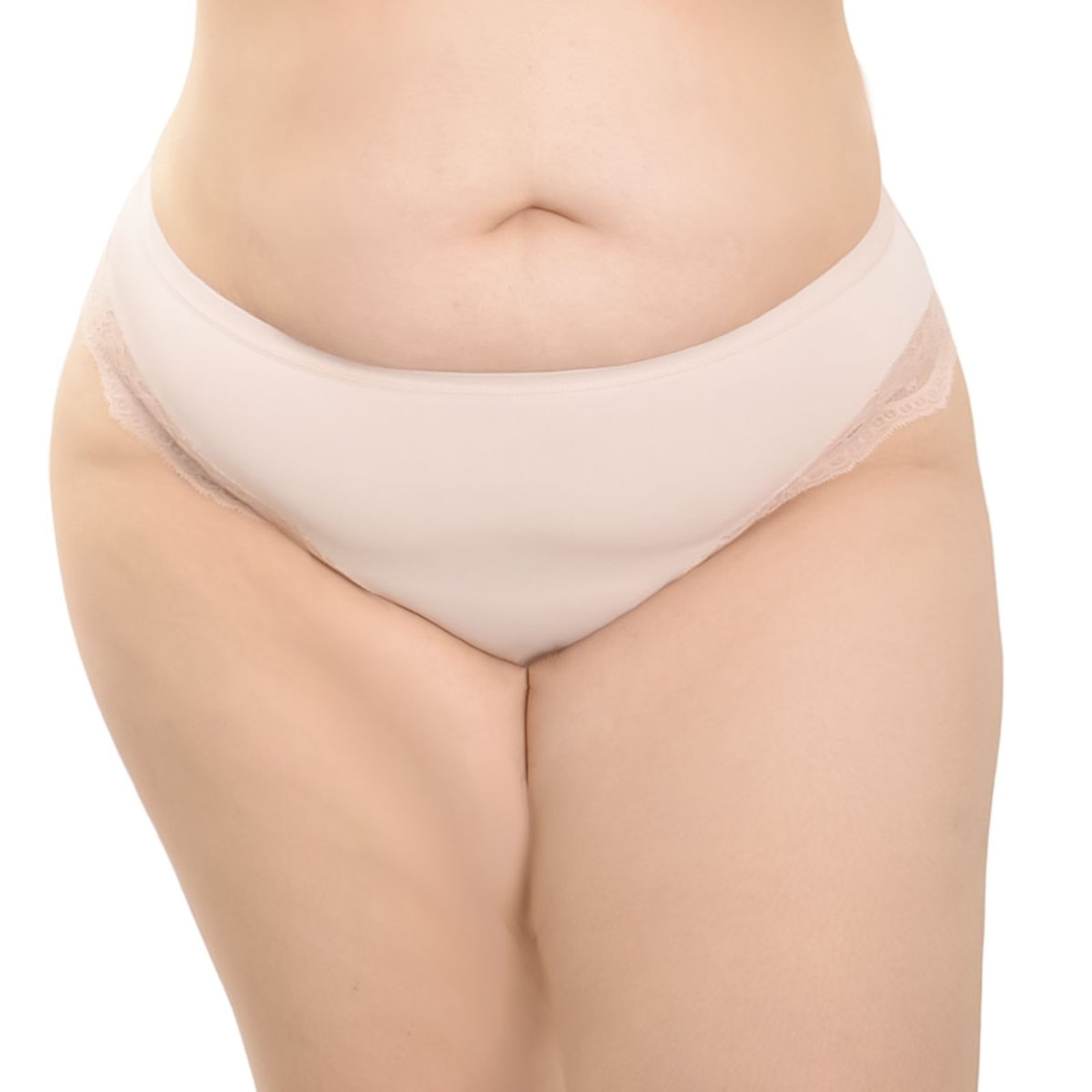 Calcinha Plus Size Semi Fio Detalhes Em Renda Liebe