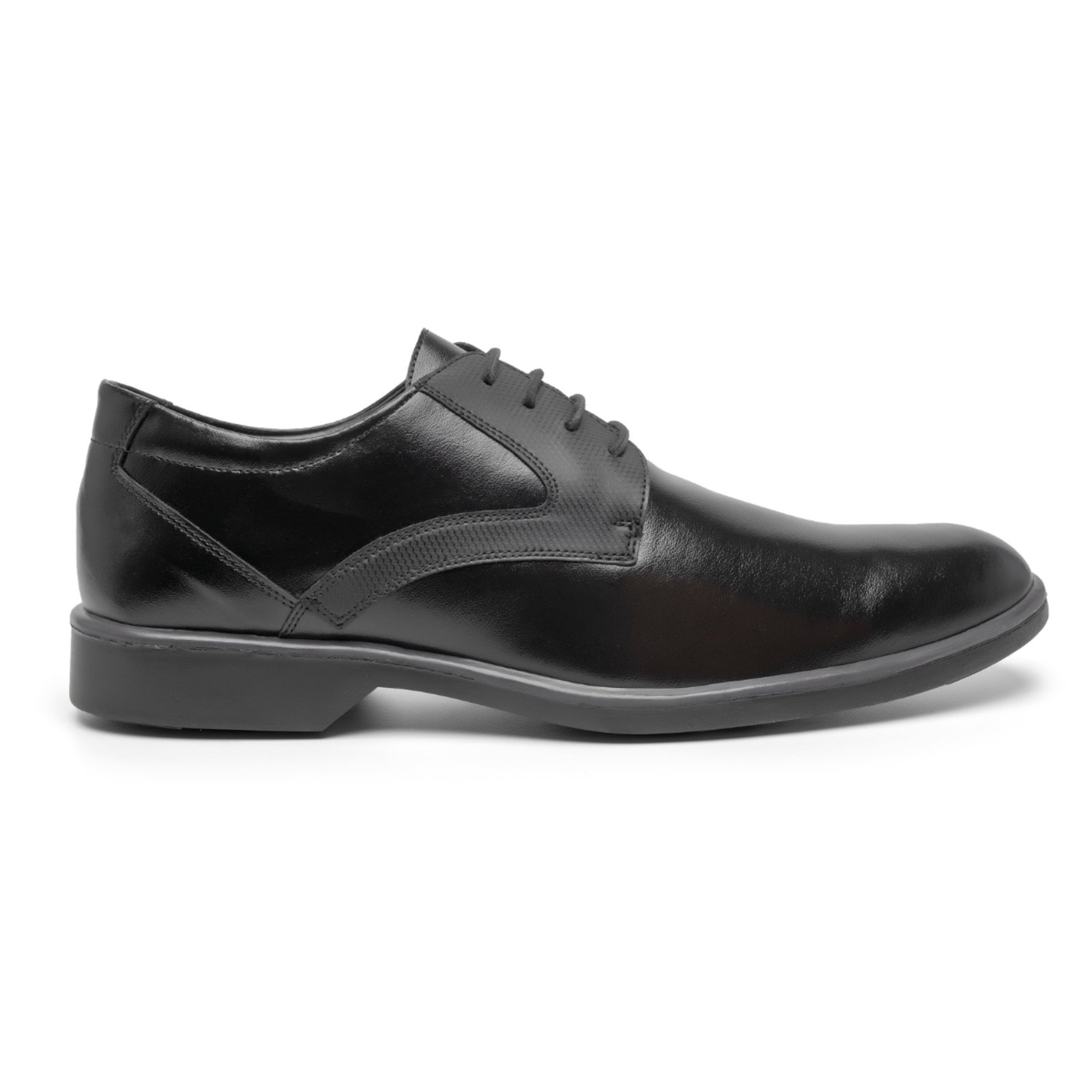 Sapato Masculino Miuzzi Social Clássico Bico Oval Com Cadarço Preto