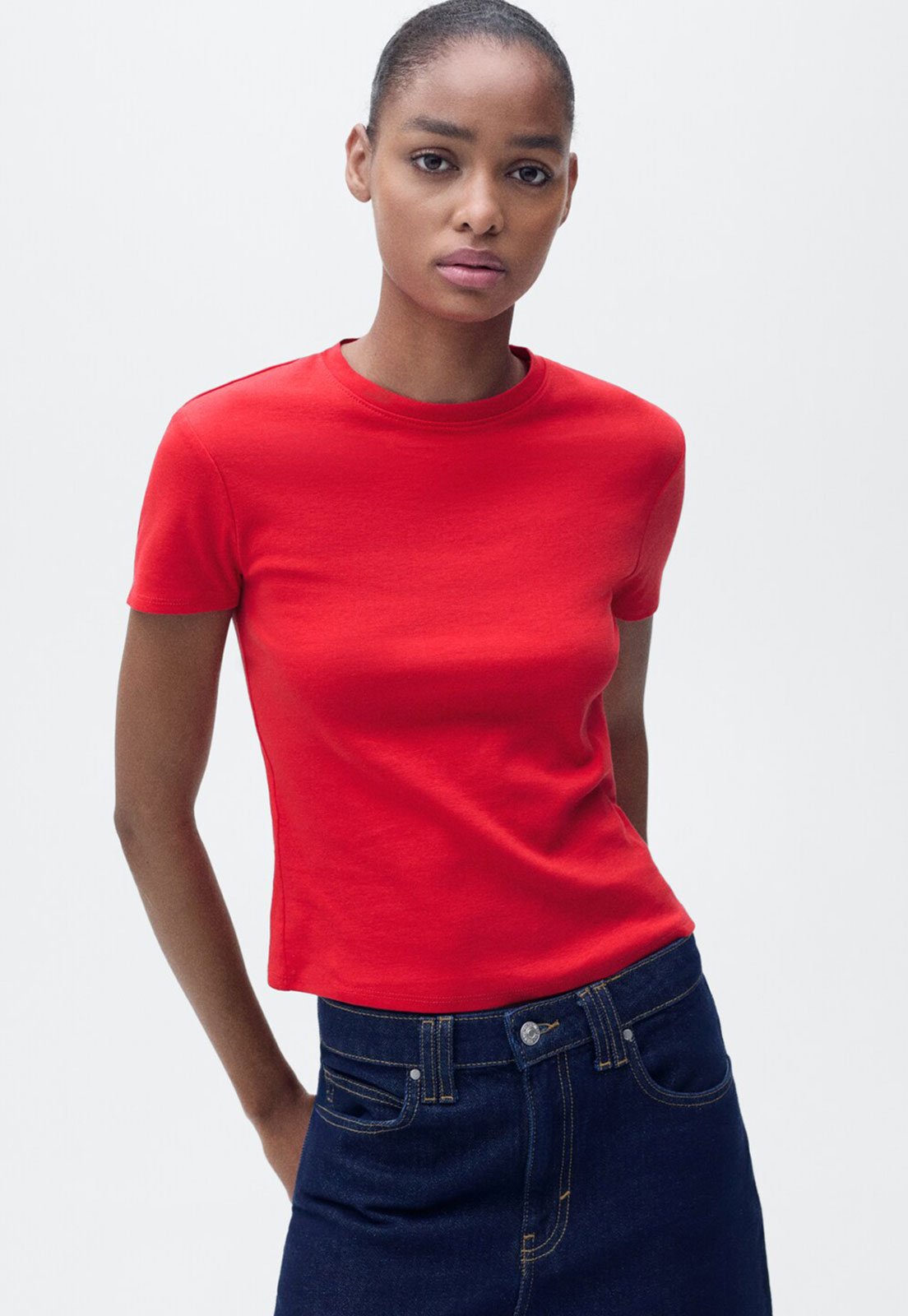 Camiseta Mango Reta Zani Vermelha