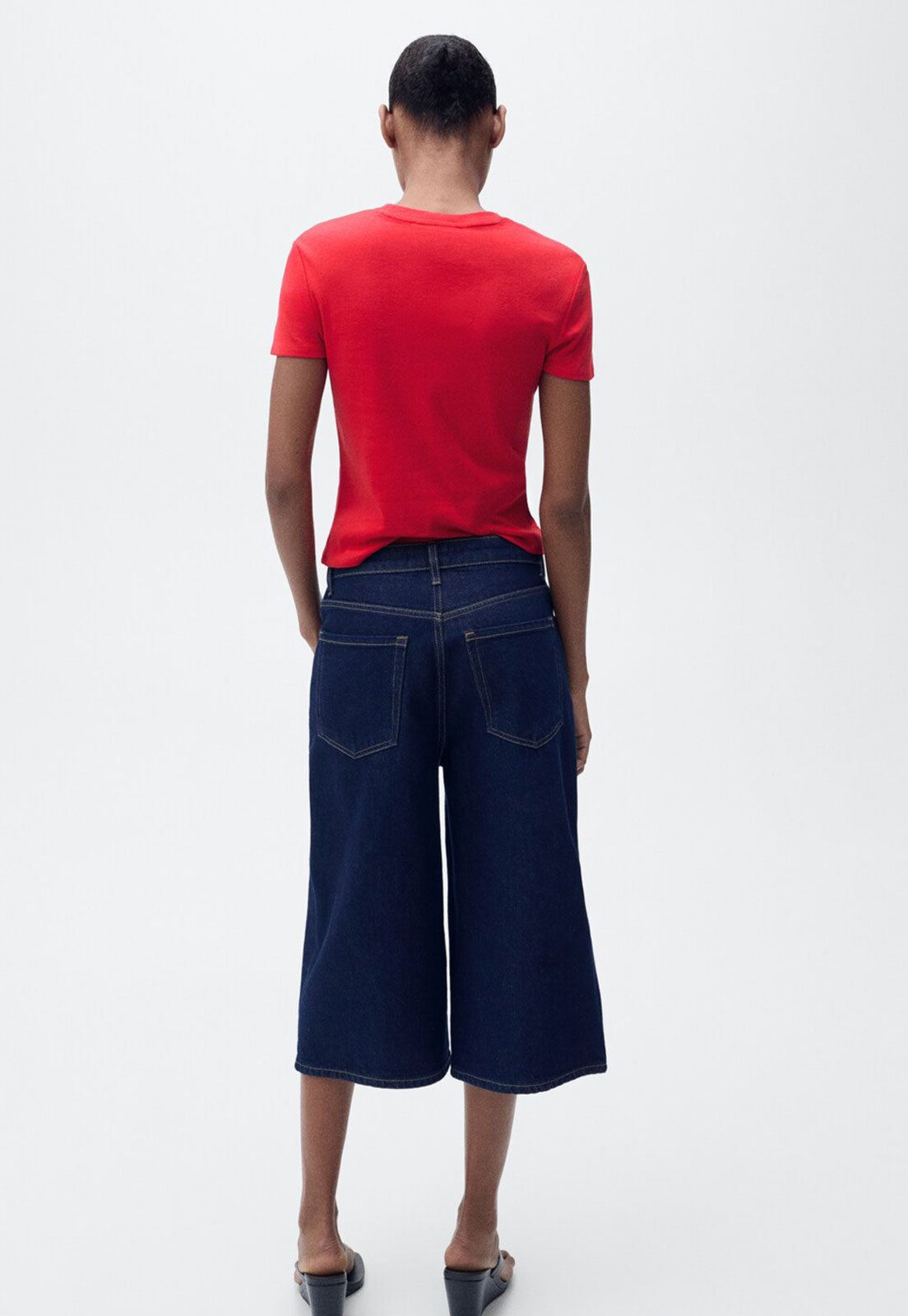Vista 3 Camiseta Mango Reta Zani Vermelha Mango vermelho