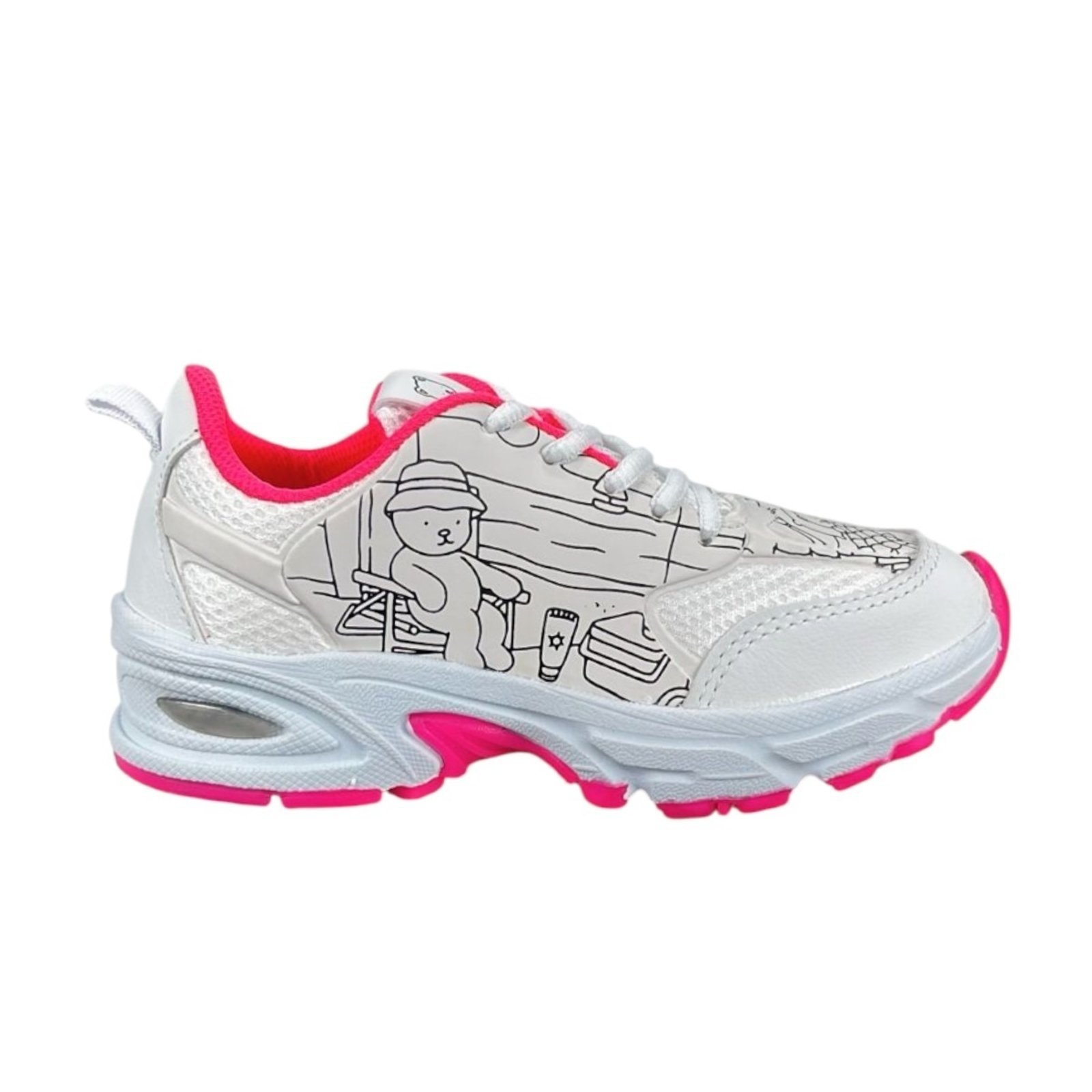 Vista 2 Tenis Box200 Jogger BK2095 Branco/Pink Box 200 branco pink Box 200 branco pink