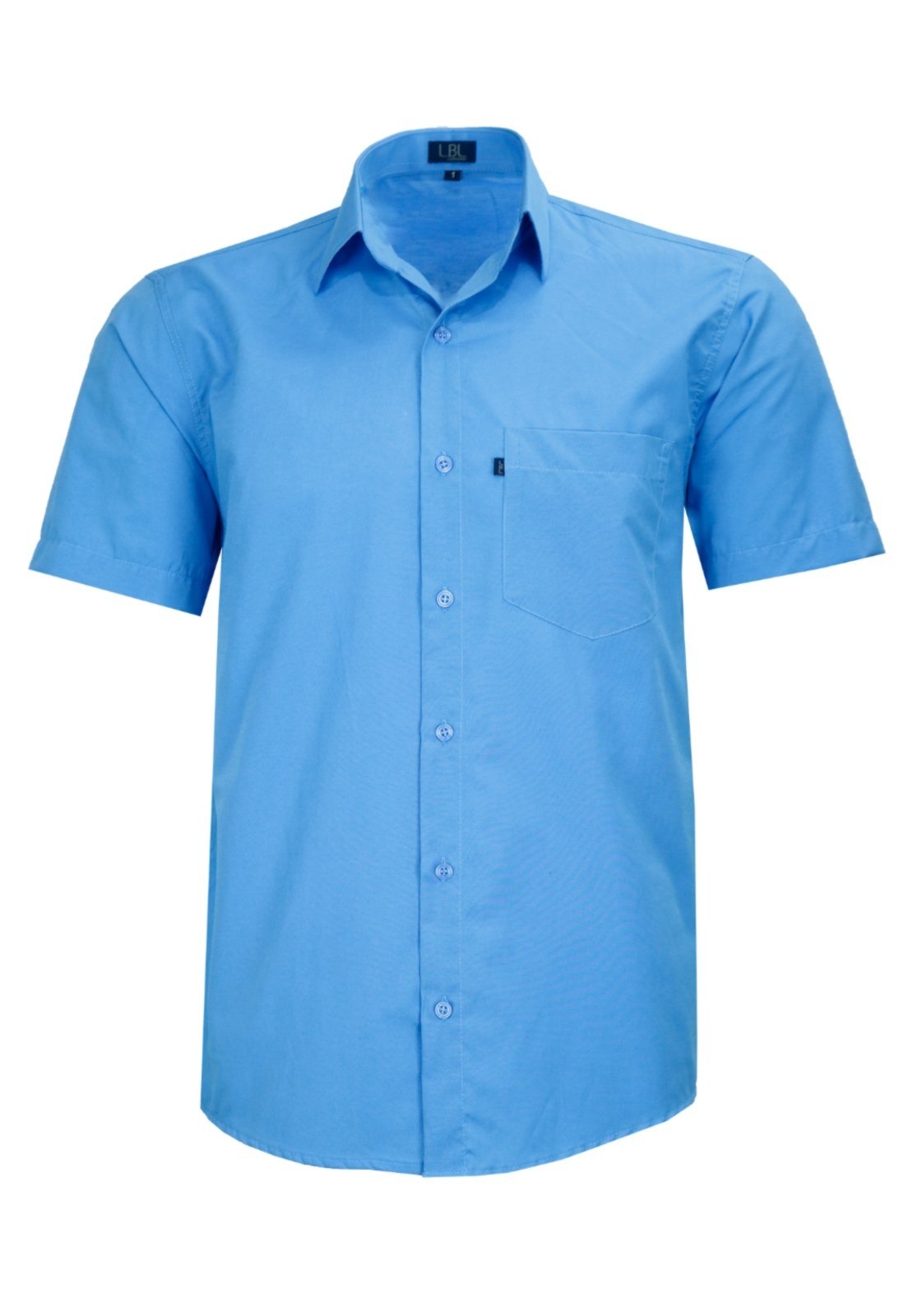 Camisa Masculina Manga Curta Lbl Clássica Com Bolso 3034