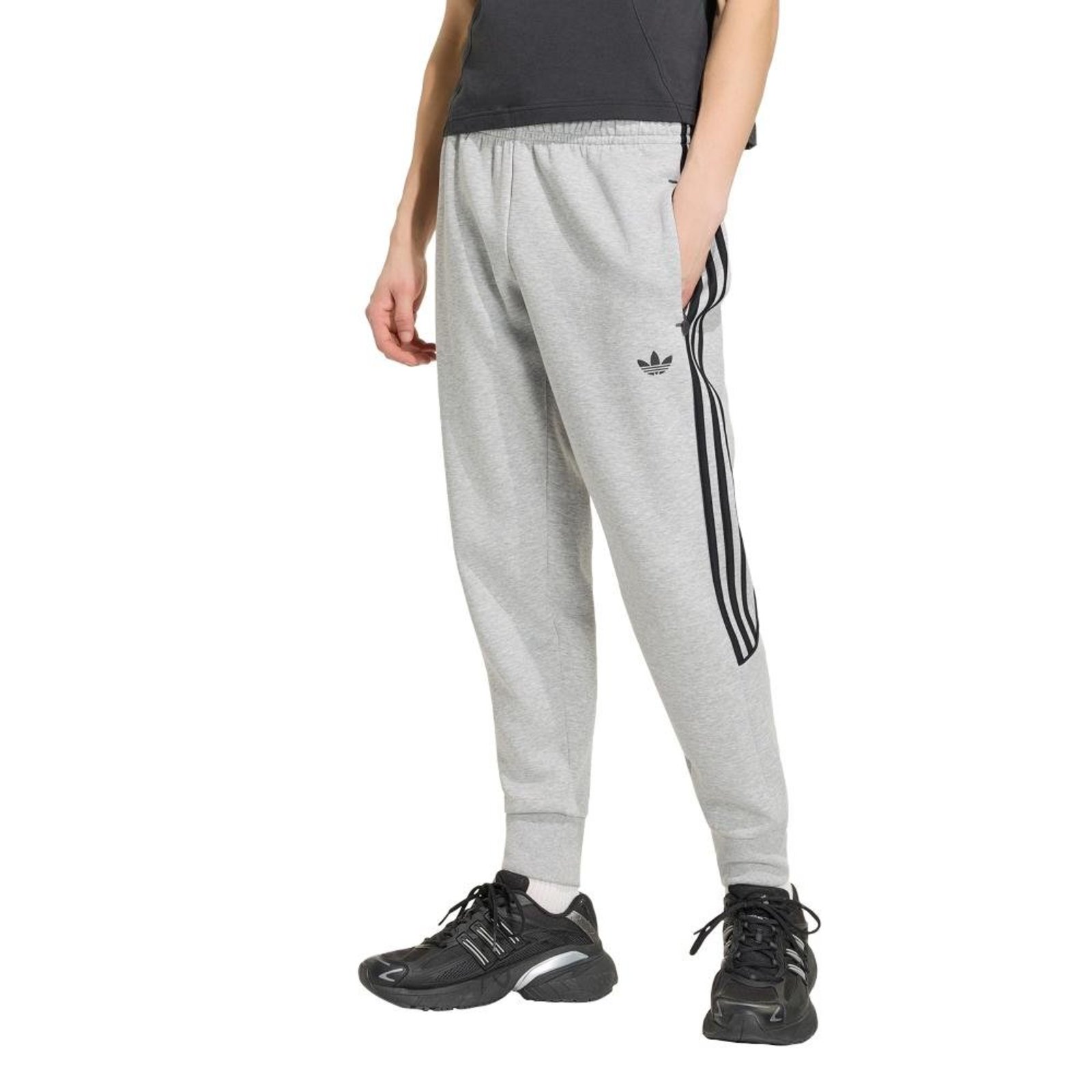 CALÇA COM PUNHOS SPACER TEAMGEIST 26 CUTLINE adidas Originals Cinza