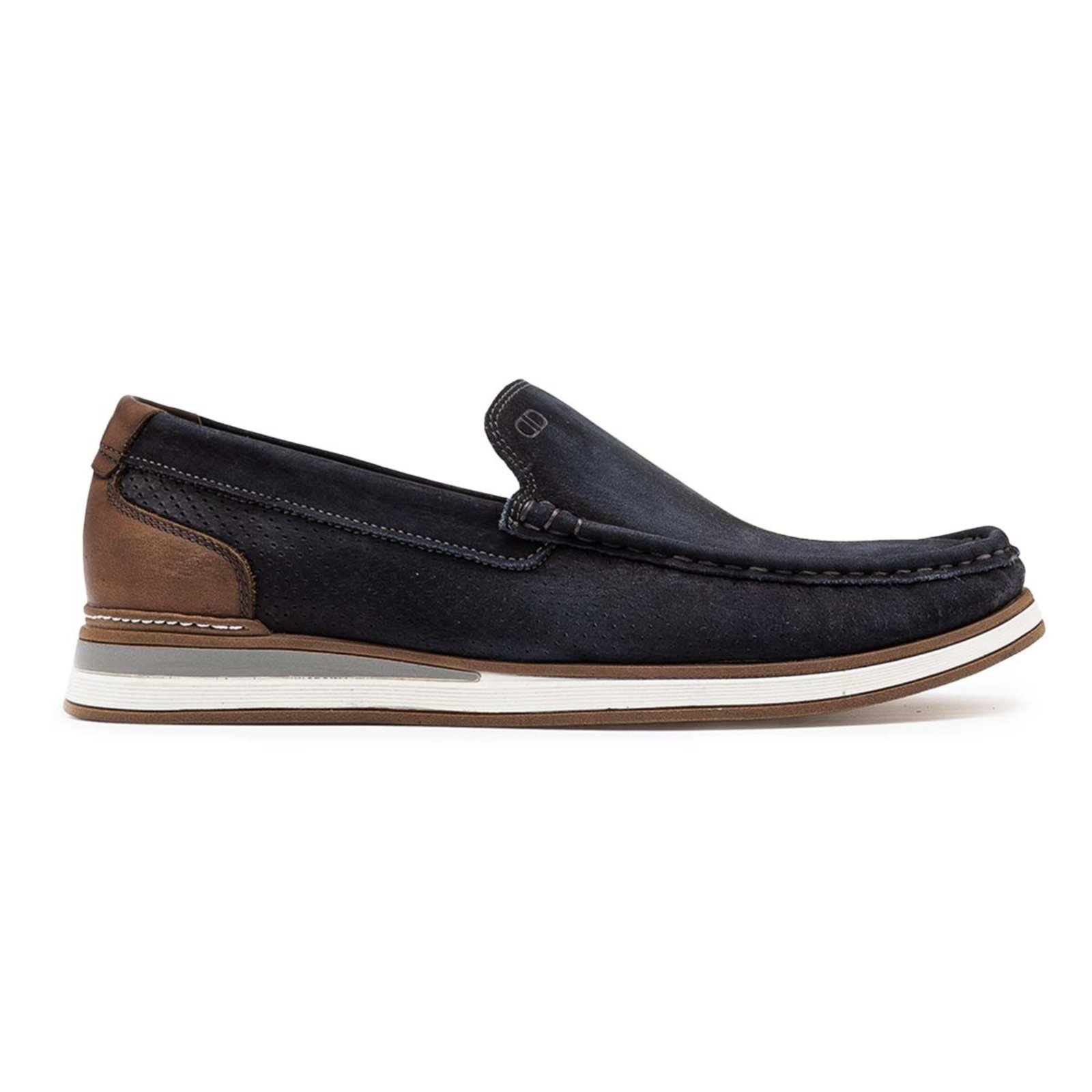 Mocassim De Couro Democrata Masculino Denim Flow 252101