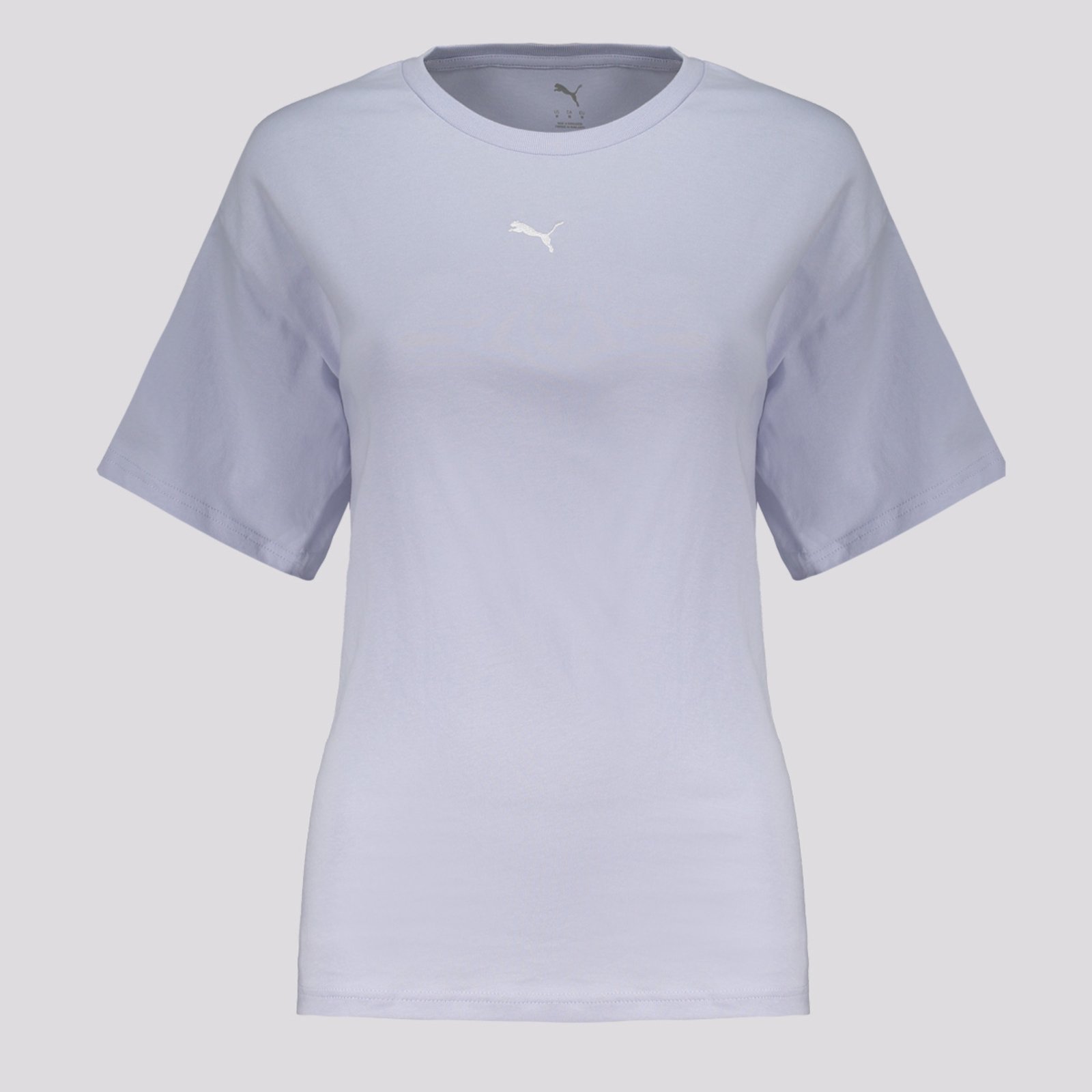 Camiseta Puma ESS Logo Relaxed Feminina Azul Claro
