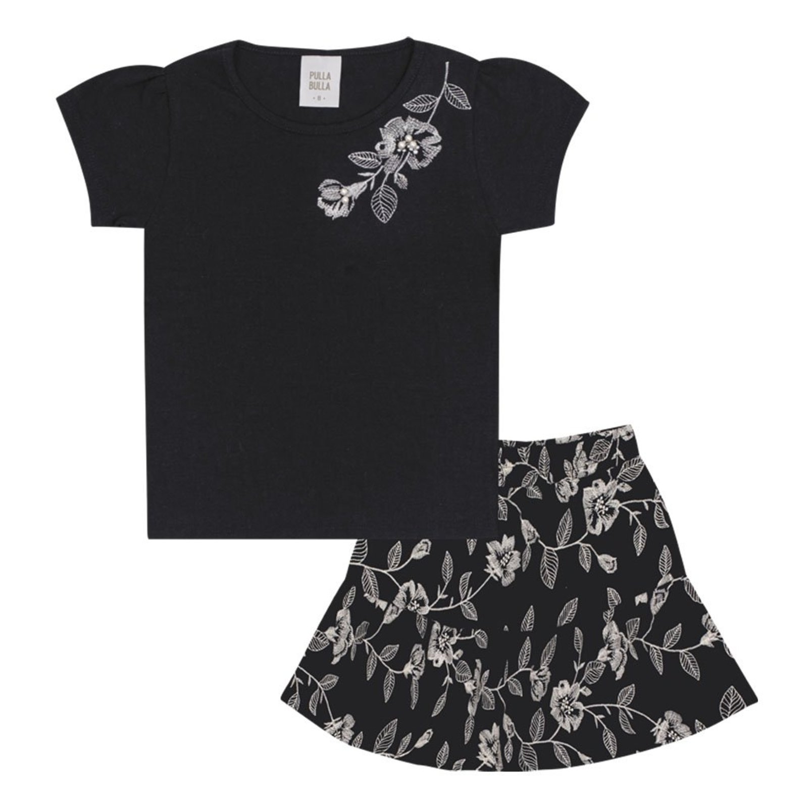 Infantil - Conjunto Preto Pulla Bulla Menina - 53437-51