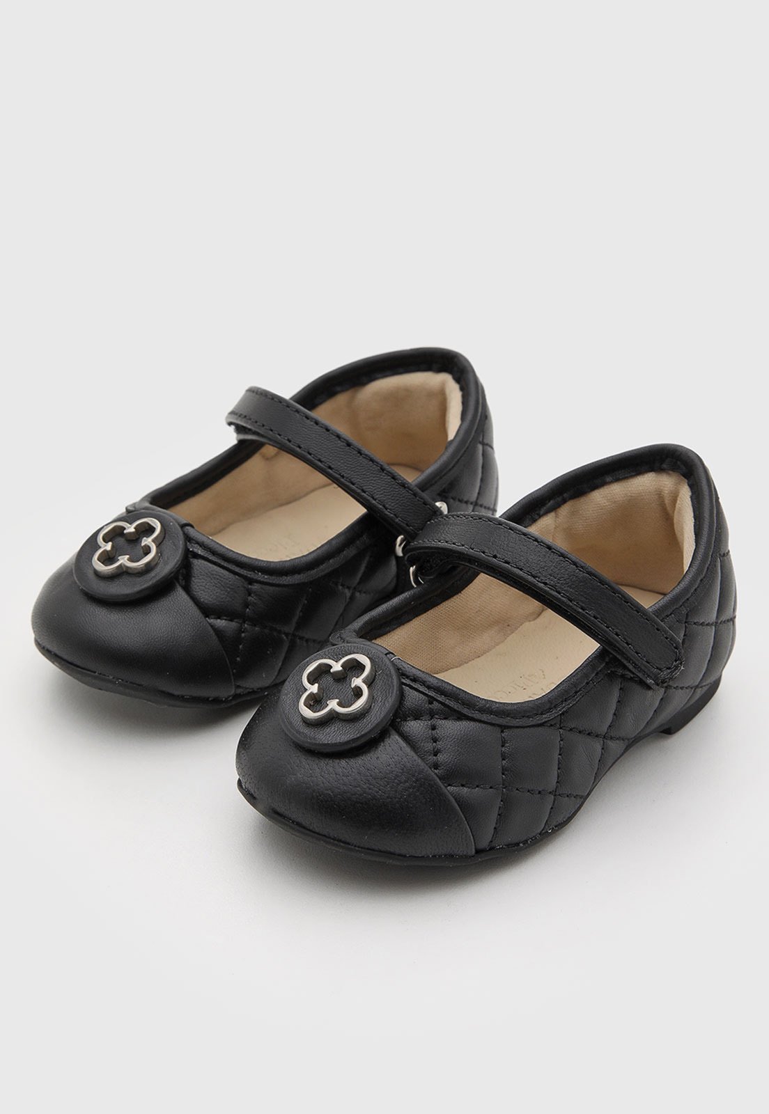 Infantil - Sapatilha Feminina Capodarte Picolli Couro Preta