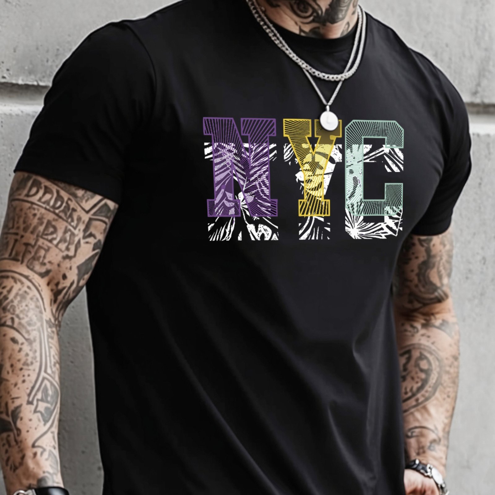 Camisa Masculina Algodão Camiseta Estampada Casual