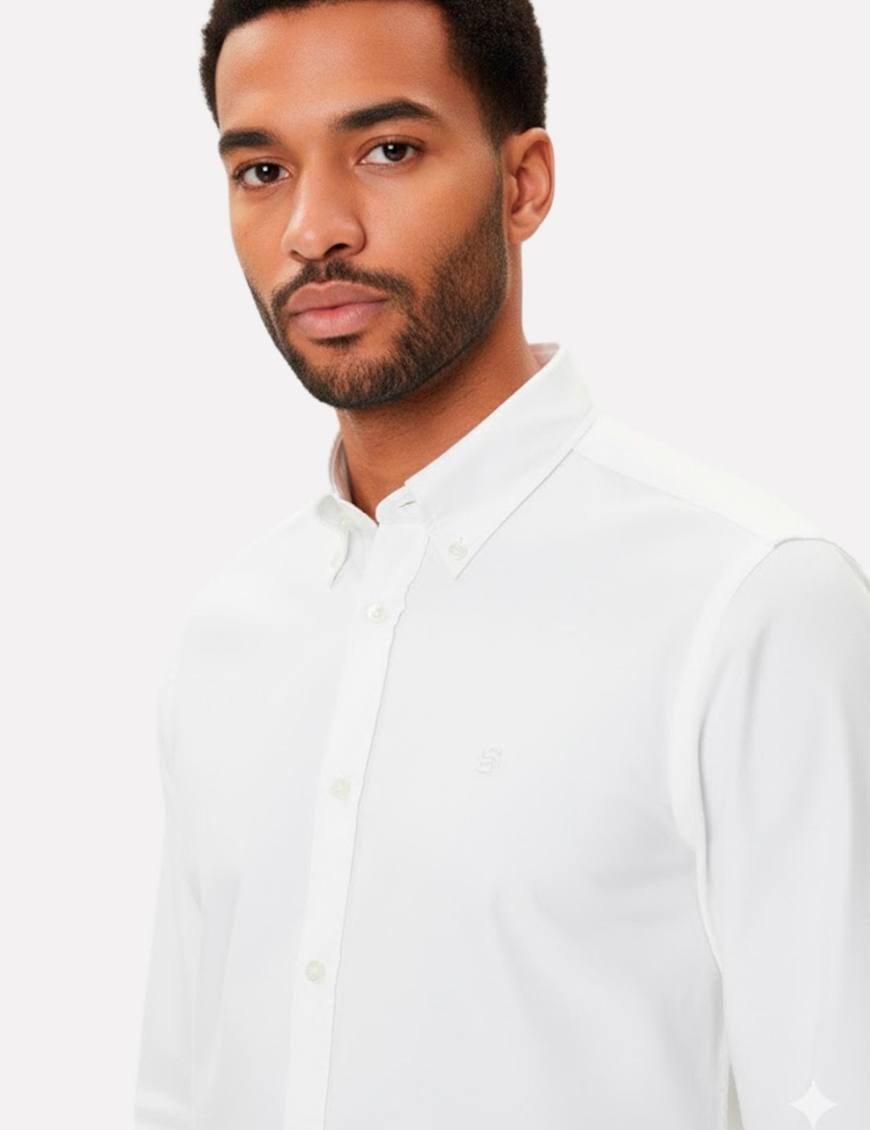 Vista 3 Camisa Hugo Boss Masculina Slim Fit H-ROAN-BD-E-C1-253 Branca branco branco