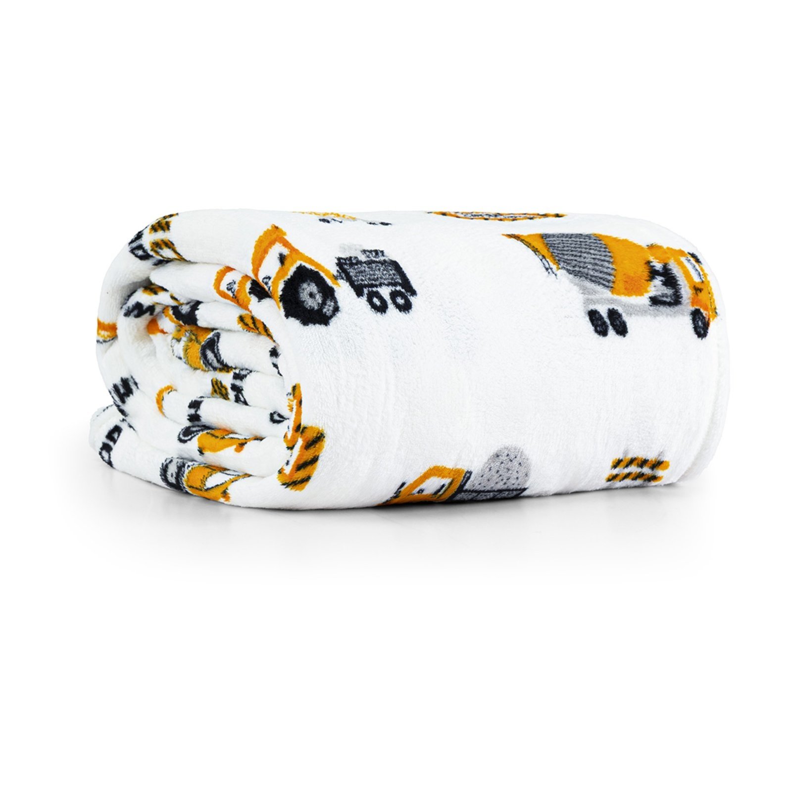 Manta Cobertor Lutti Casa Scarpa Solteiro 220g/m² 2,20x1,50m Fofinha Não Desbota Trator Caminhão Branco