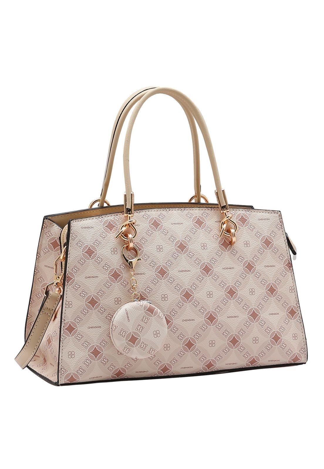Bolsa Feminina Chenson Monograma Contemporâneo 3485376 Bege