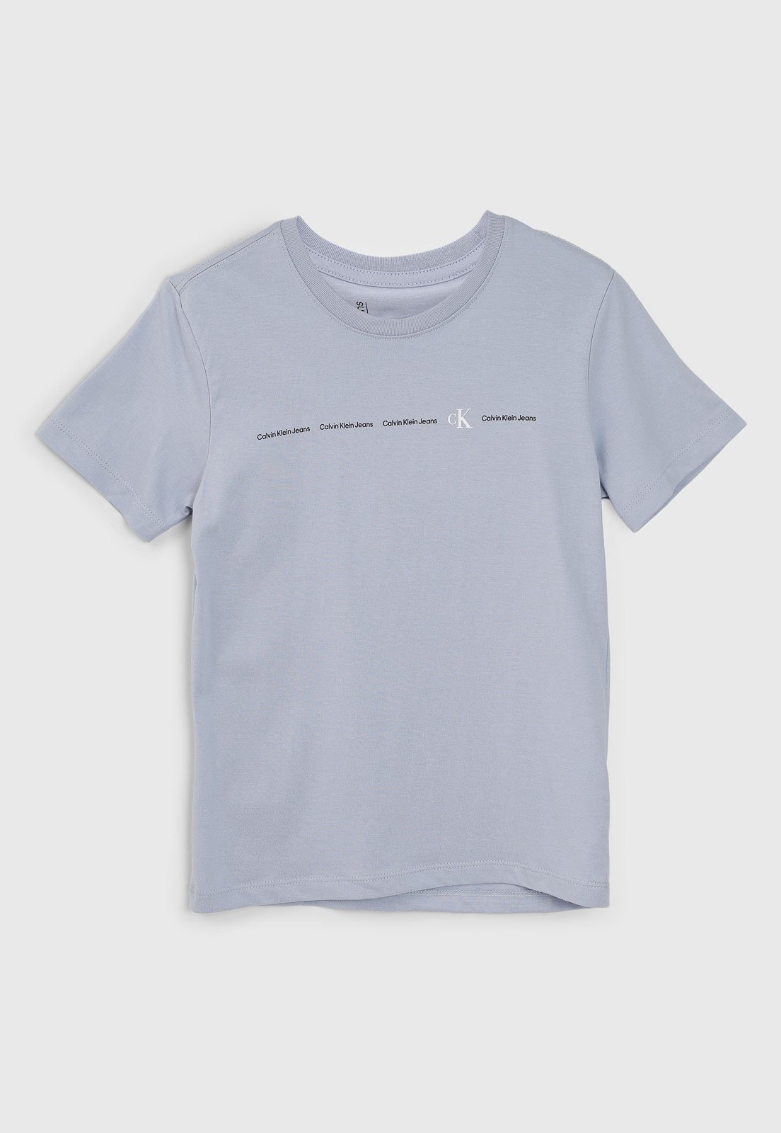 Infantil – Camiseta Calvin Klein Logo Repetido Azul Claro