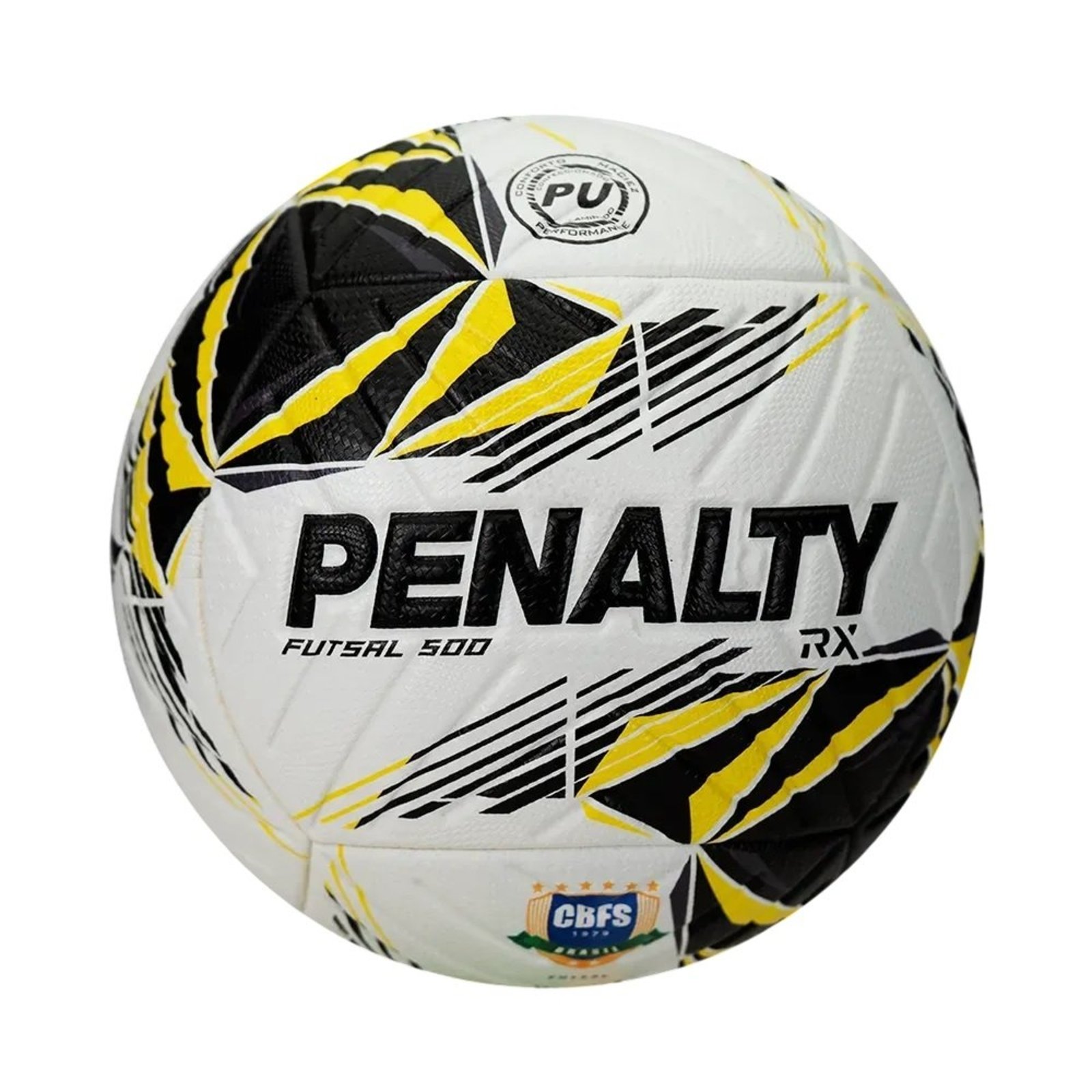 Bola Futsal Penalty RX 500 XXVI- Branco/Amarelo