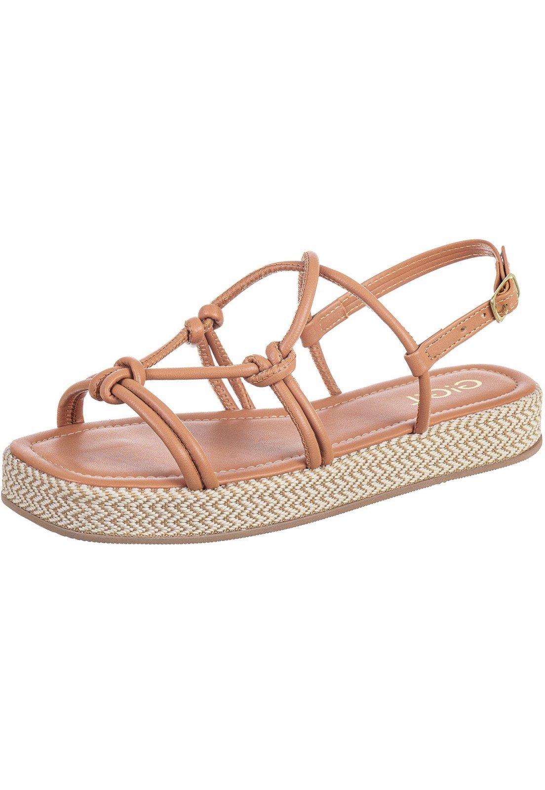Vista 2 Sandália Flatform GiGil Papete Espadrille Tiras Abauladas Blush coral/rosa/rosê Gigil coral/rosa/rosê