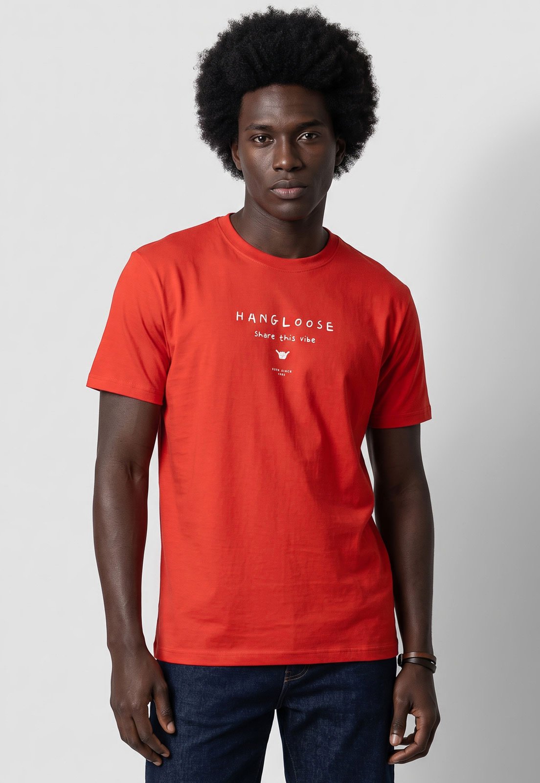 Camiseta Masculina Hang Loose Silk Mc Share It Vermelha