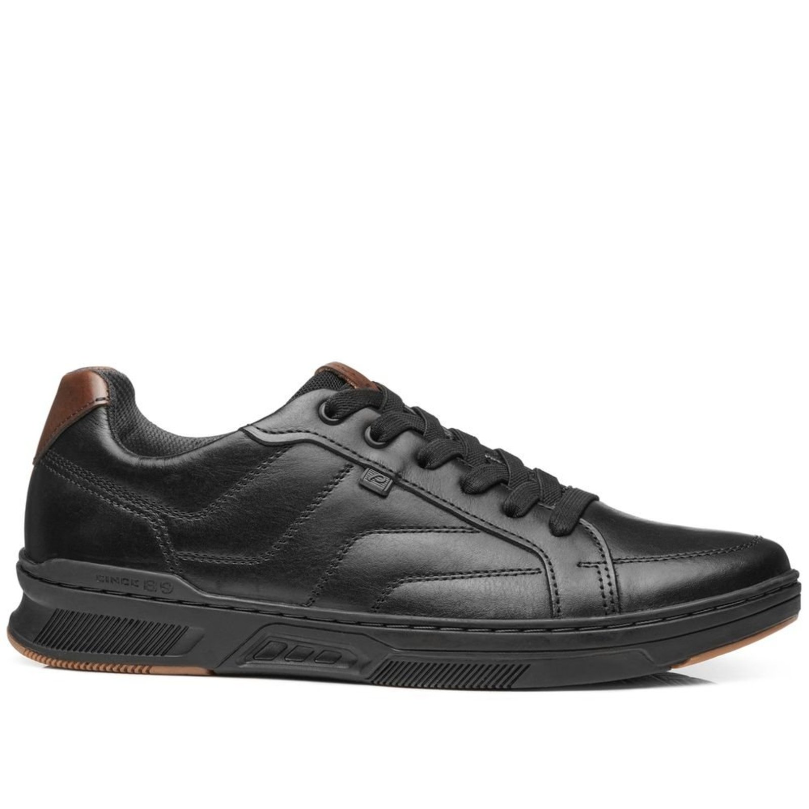 Sapatênis Pegada Masculino em Couro Preto 110607-06 Sapatênis Pegada Masculino em Couro Preto 110607-06 38