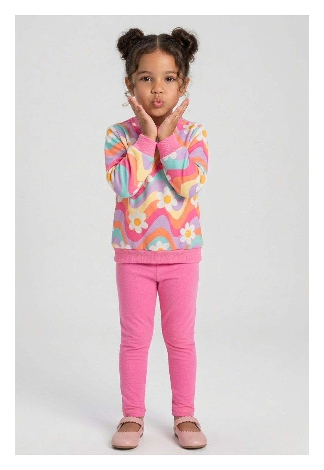 Infantil - Conjunto Bem vestir Feminino Flores