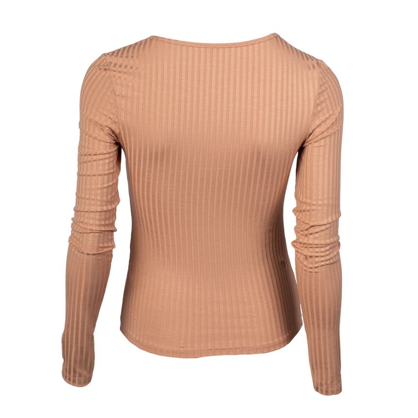 Vista 3 Blusa Feminina Habana Canelada Claro marrom Habana marrom