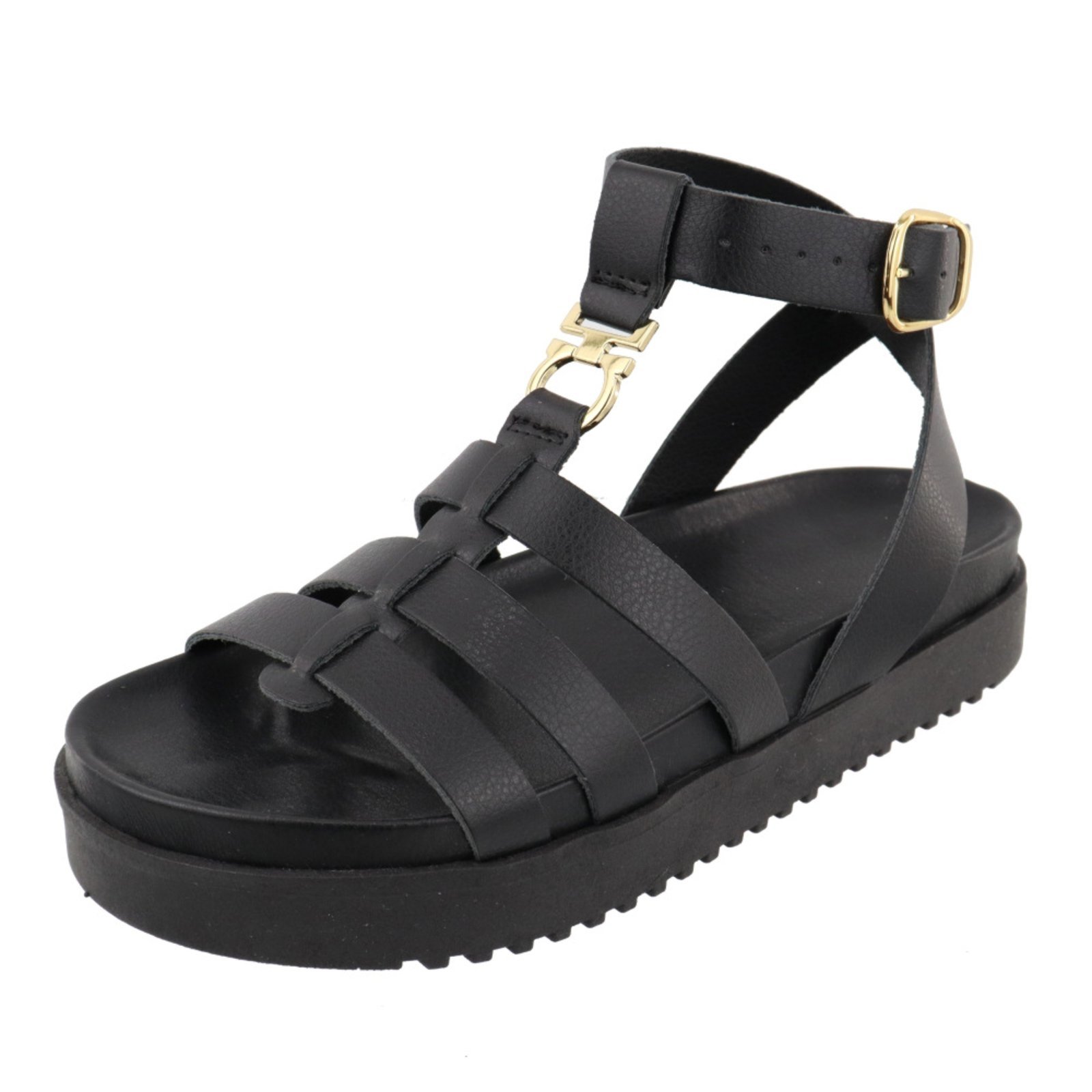 Papete FlatForm Plataforma Fivela Macia Confort Lan\u00e7amento Ver\u00e3o Agnes Veronez Preto