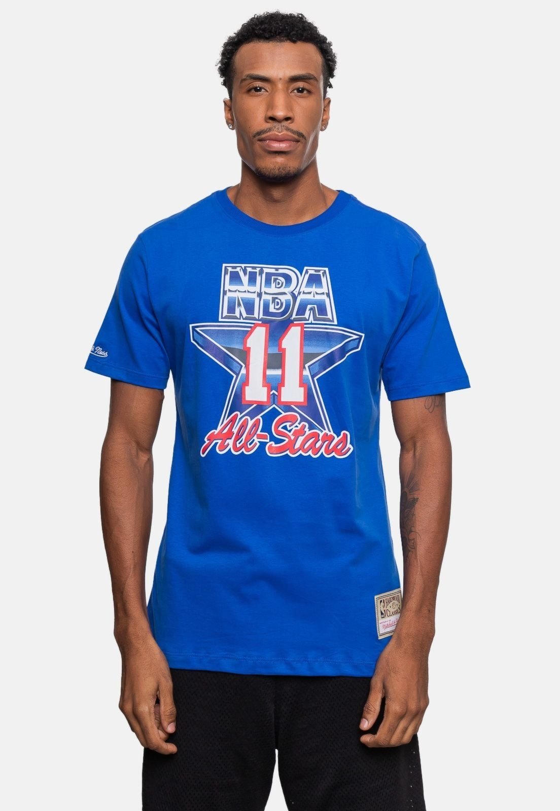 Camiseta Mitchell & Ness Karl Malone Azul Golden State